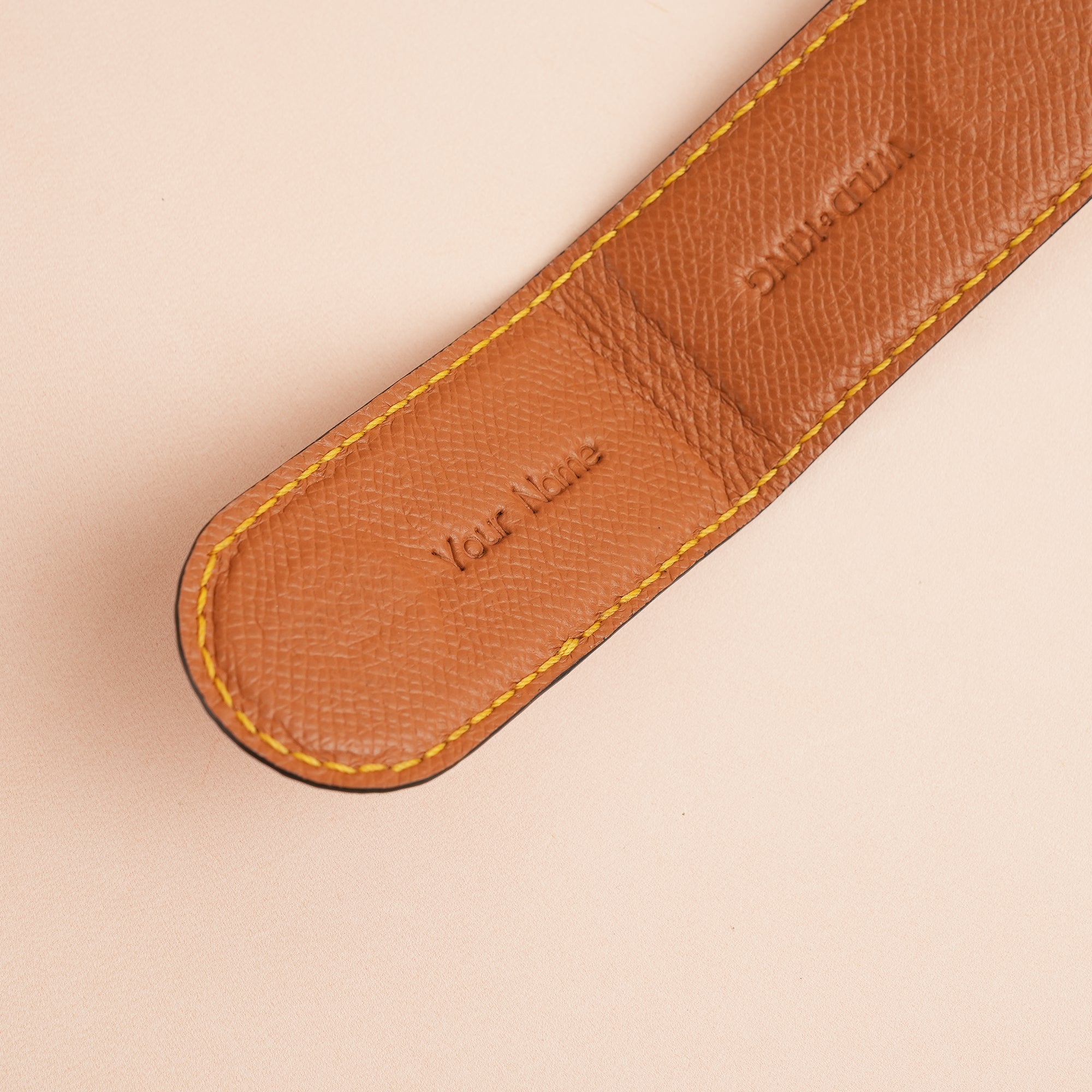 Orange Alligator Leather Money Clip