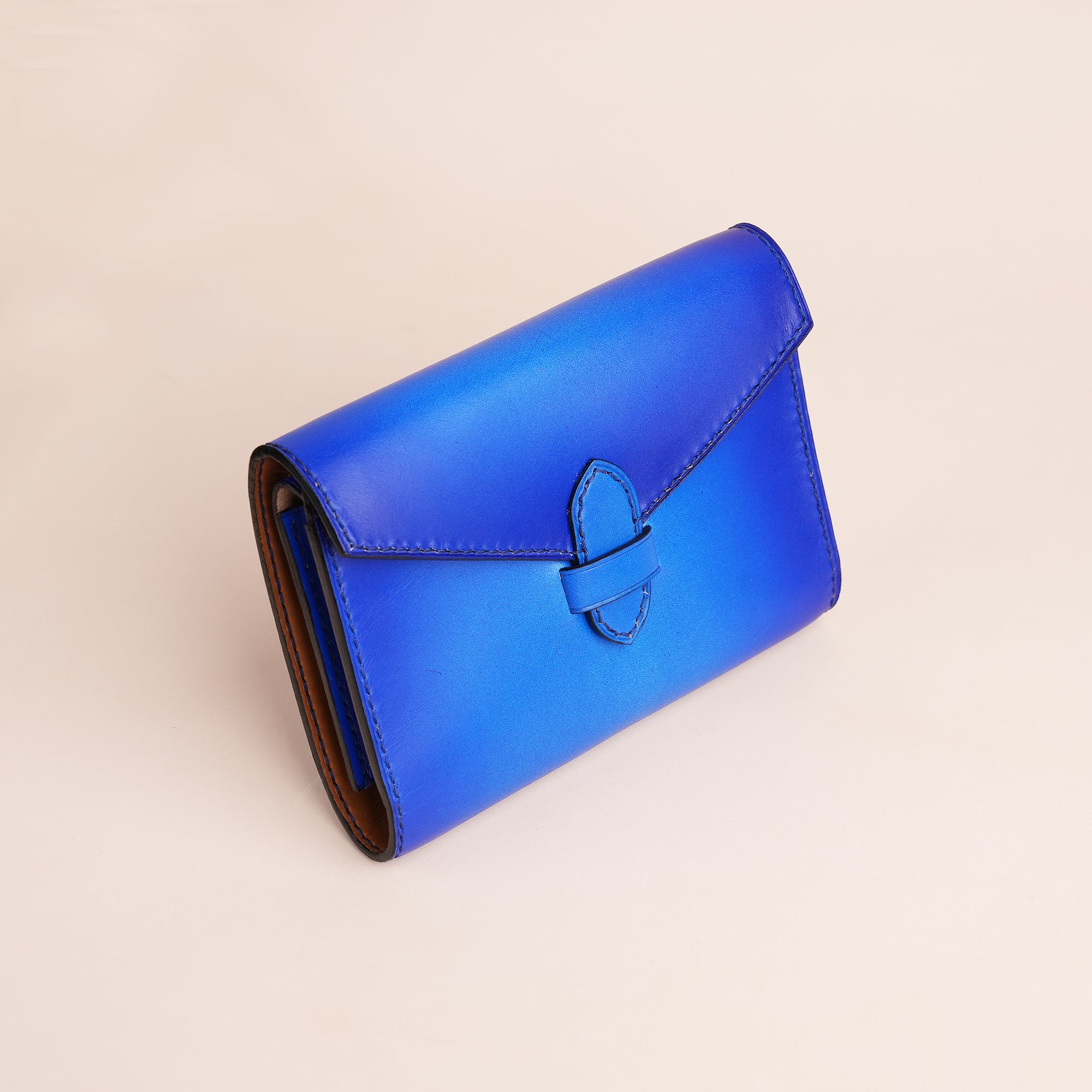 Blue Leather Wallet Card Deck