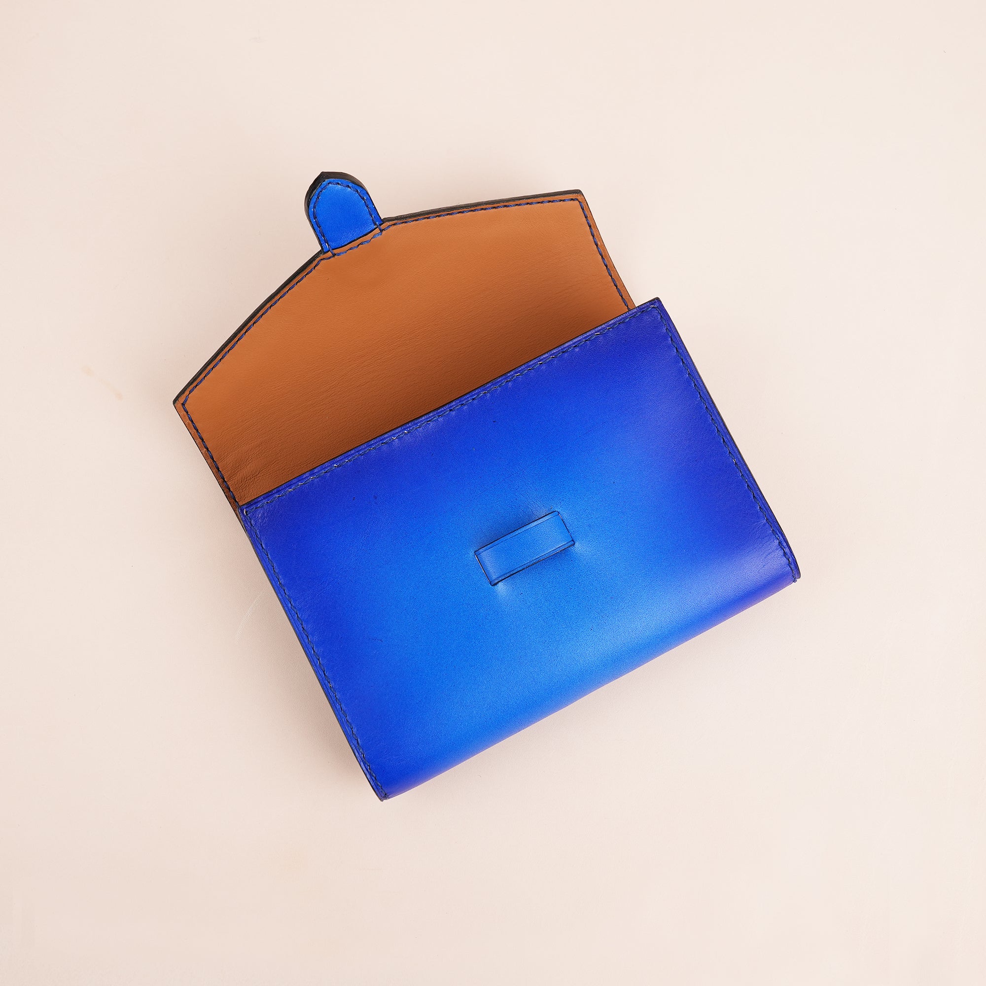 Blue Leather Wallet Card Deck