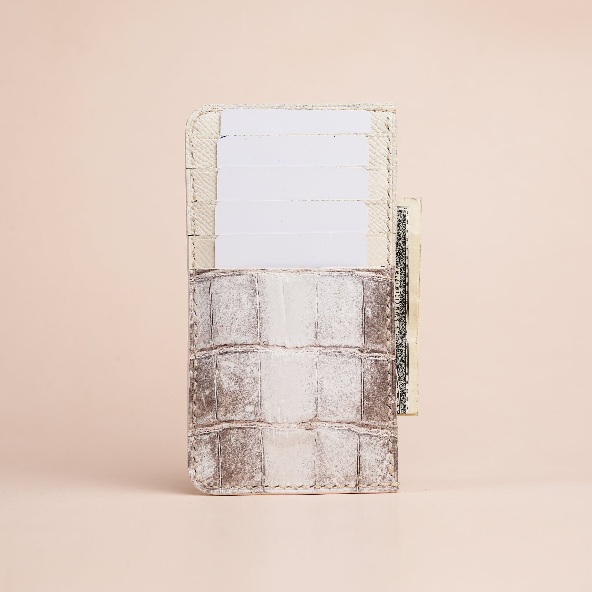 Vertical Himalayan Alligator Leather Wallet