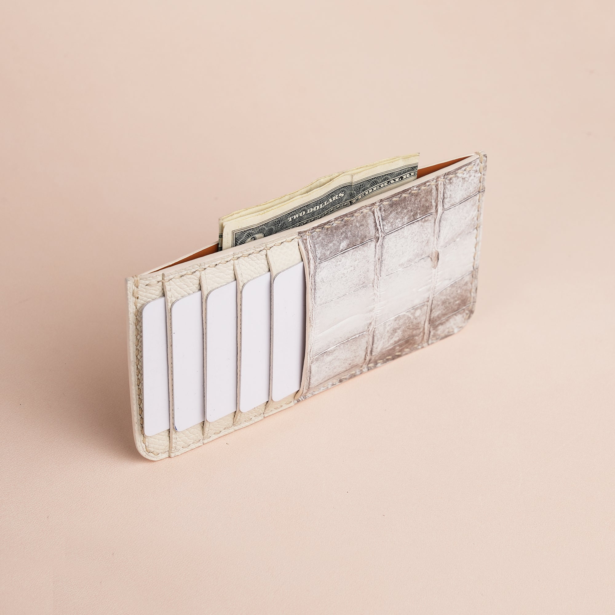 Vertical Himalayan Alligator Leather Wallet