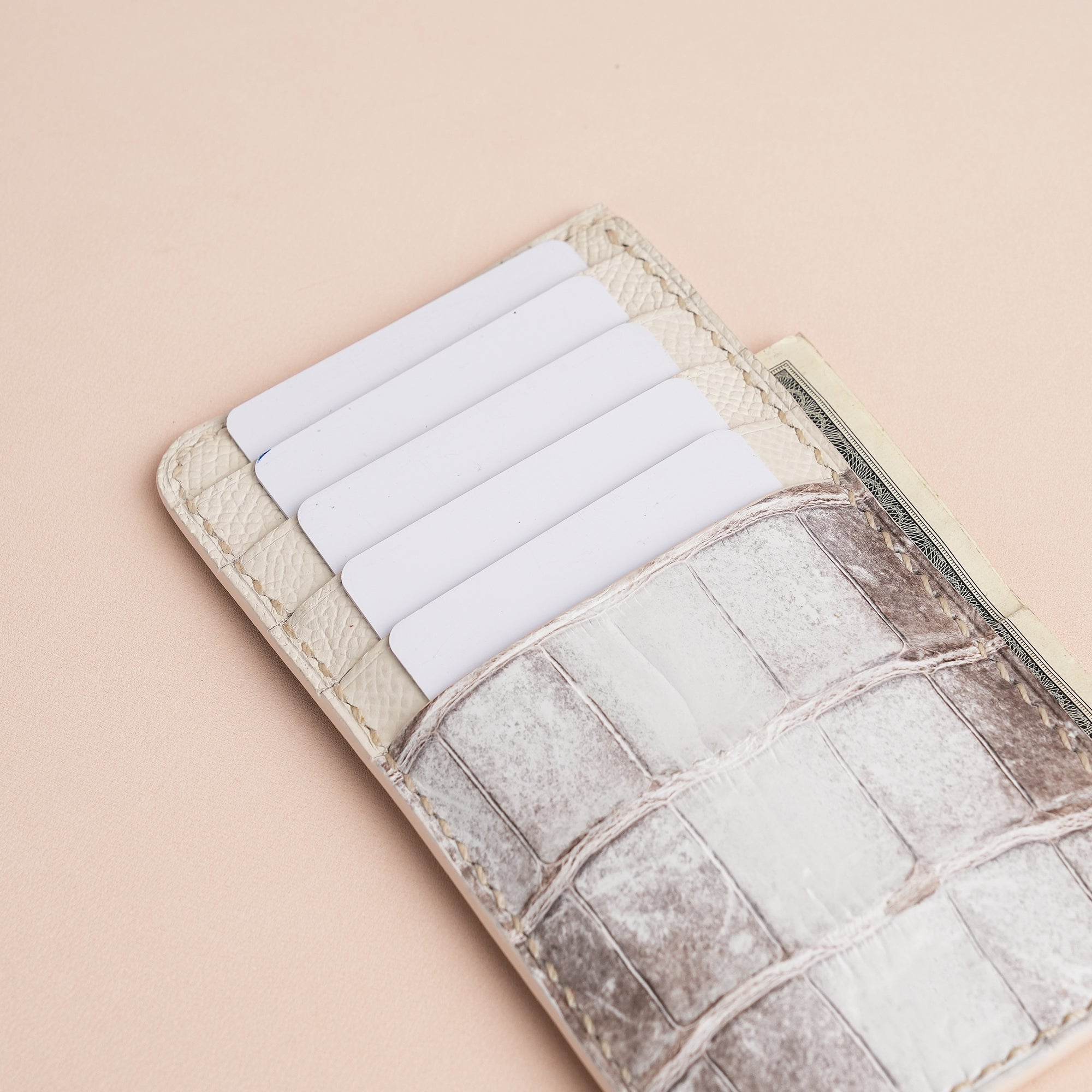 Vertical Himalayan Alligator Leather Wallet