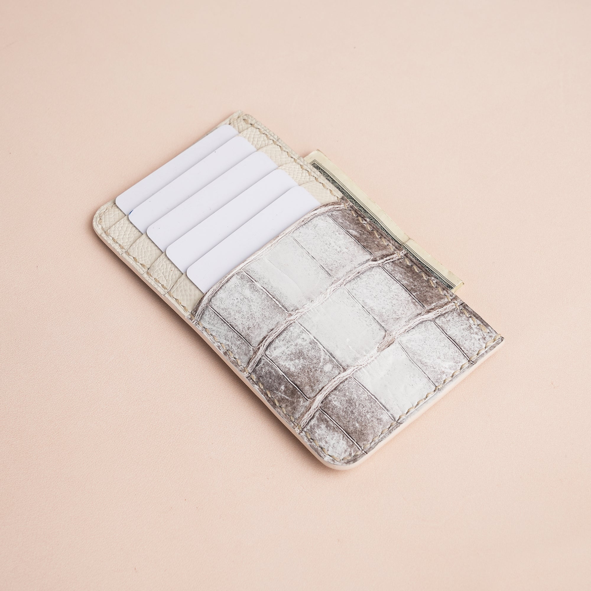 Vertical Himalayan Alligator Leather Wallet
