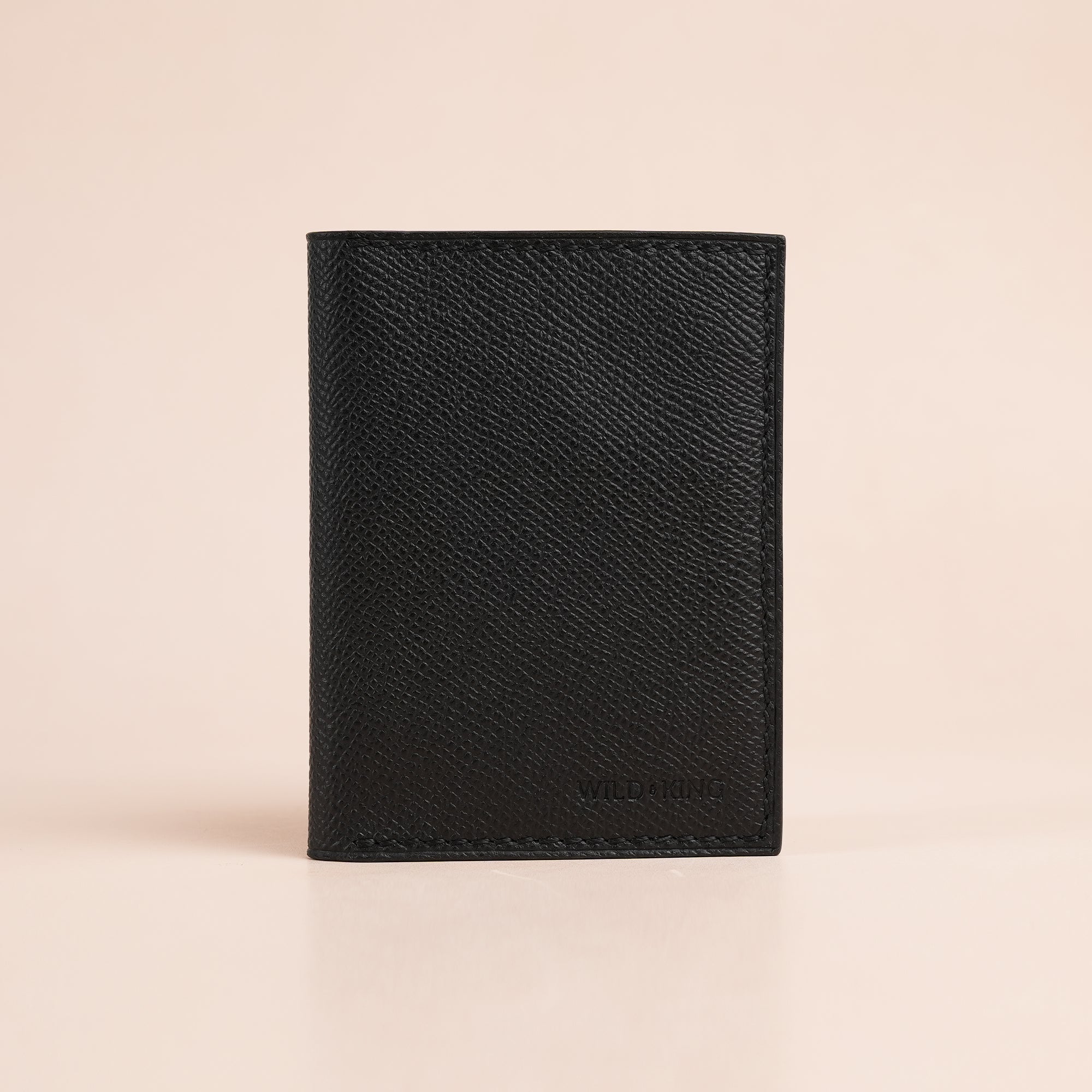 Minimalist Black Epsom Leather Bifold Wallet
