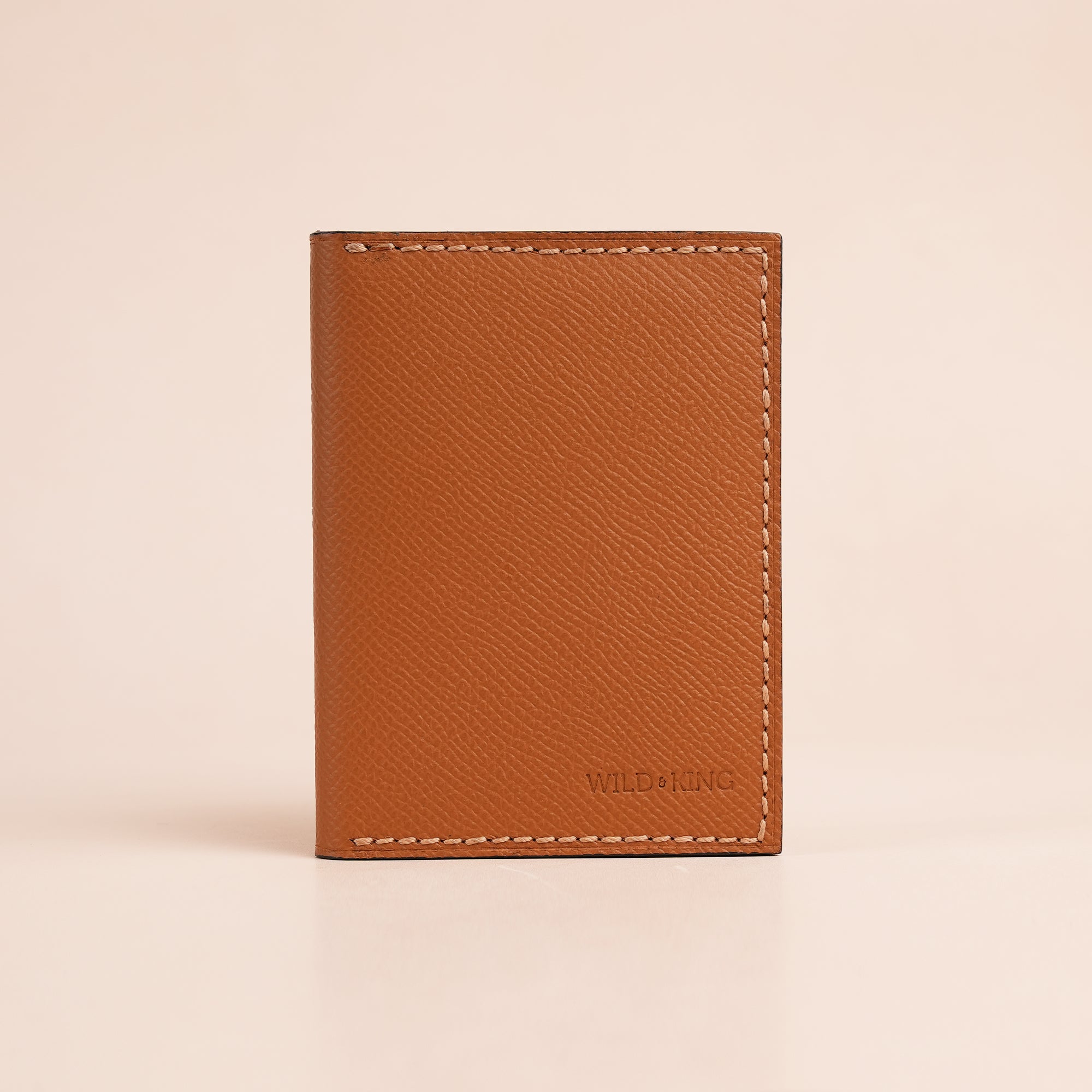 Minimalist Bronze Epsom Leather Bifold Wallet