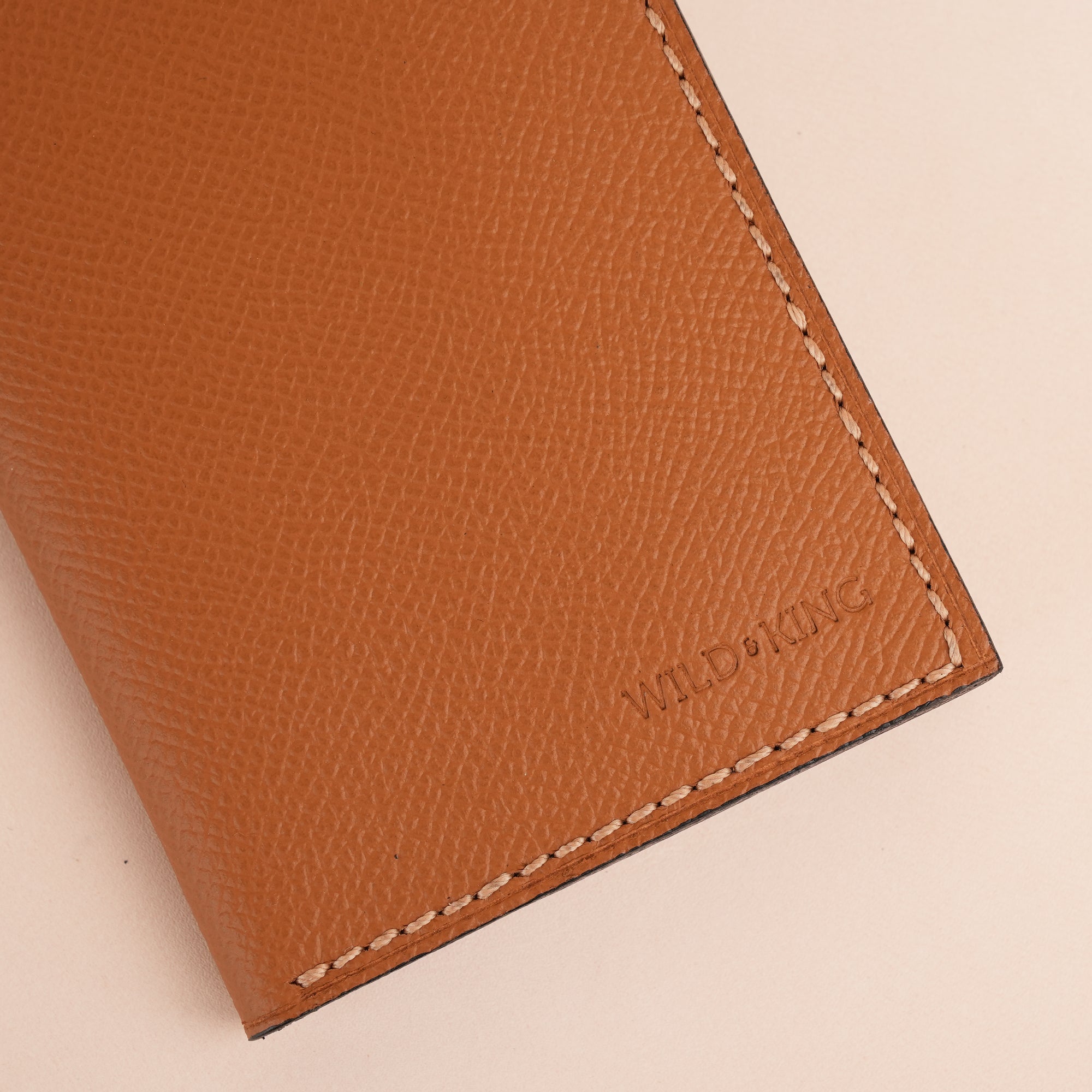 Minimalist Bronze Epsom Leather Bifold Wallet