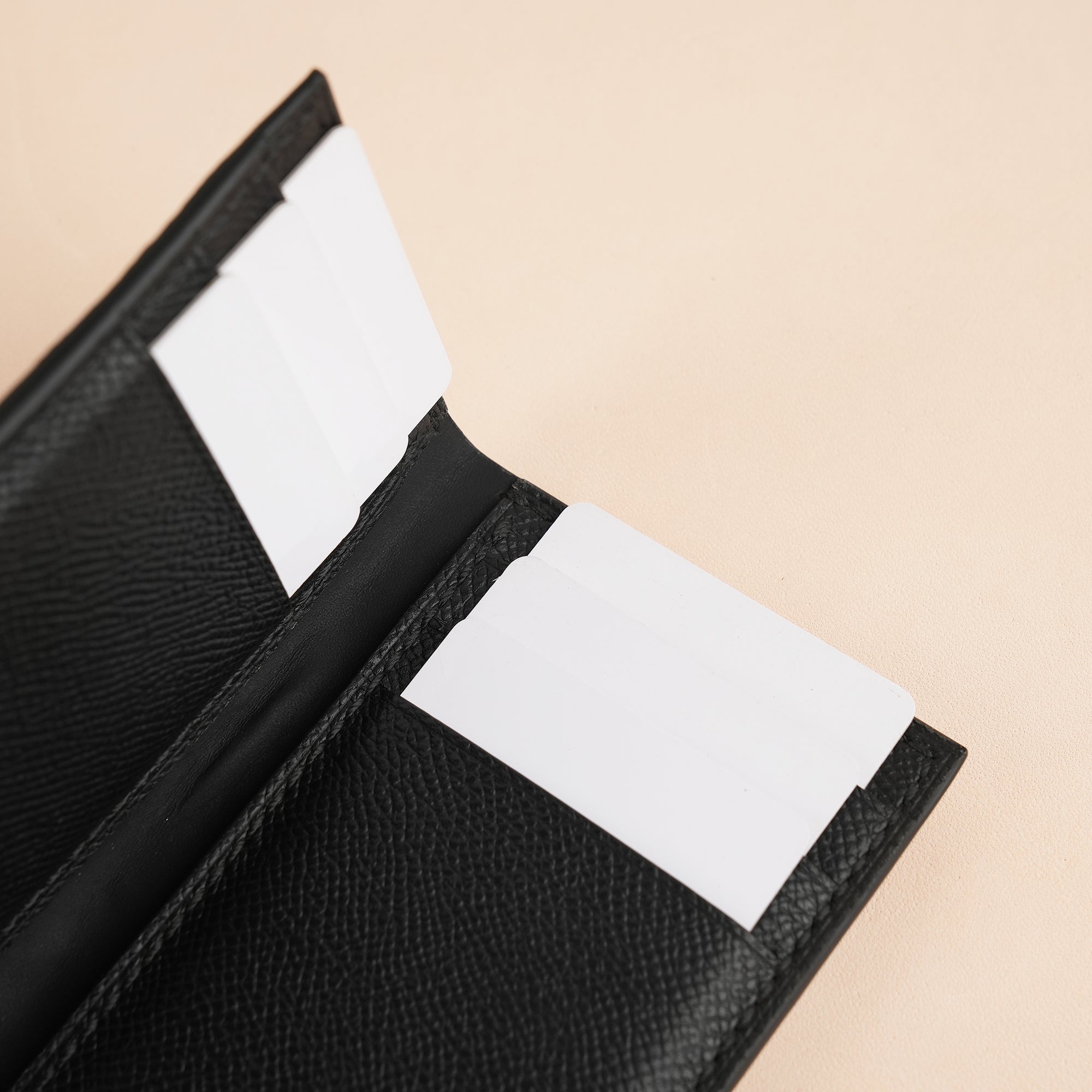Black Double Hornback Bifold Wallet