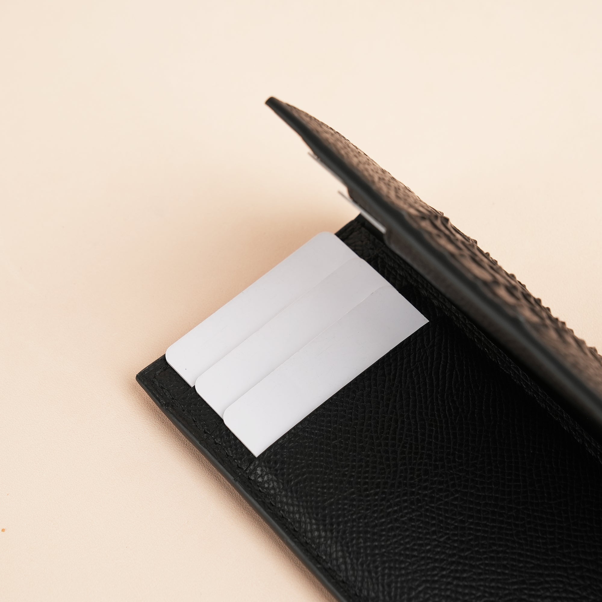 Black Double Hornback Bifold Wallet