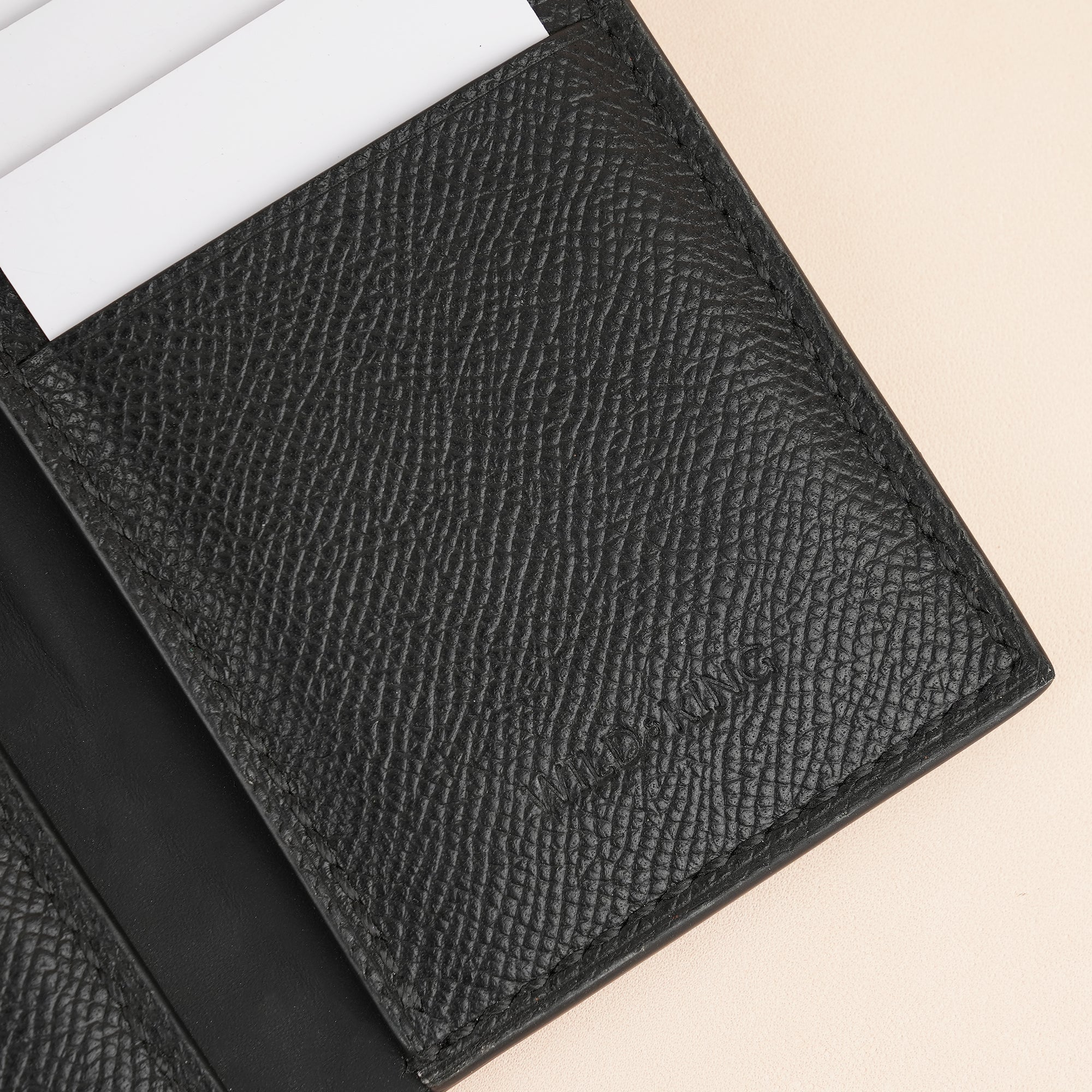 Black Double Hornback Bifold Wallet