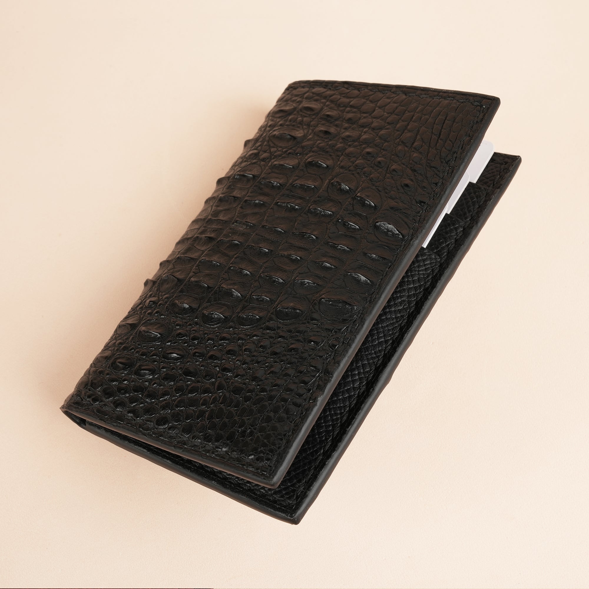 Black Double Hornback Bifold Wallet