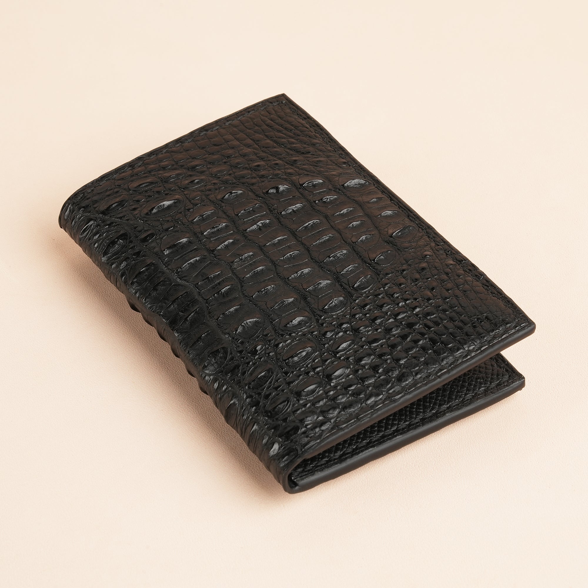 Black Double Hornback Bifold Wallet