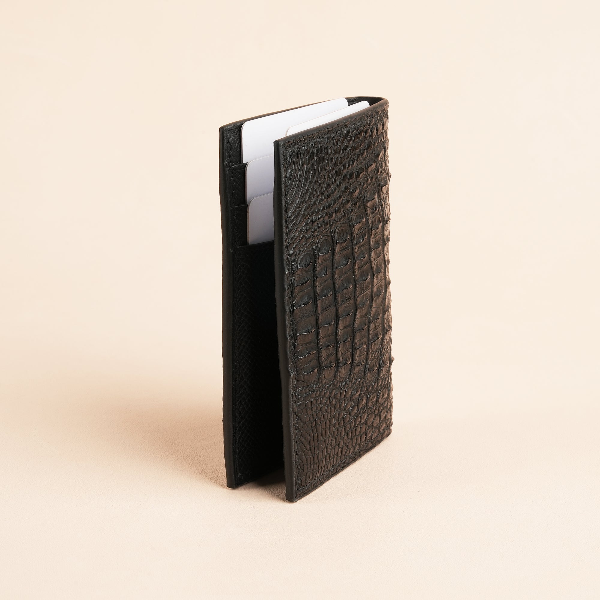 Black Double Hornback Bifold Wallet
