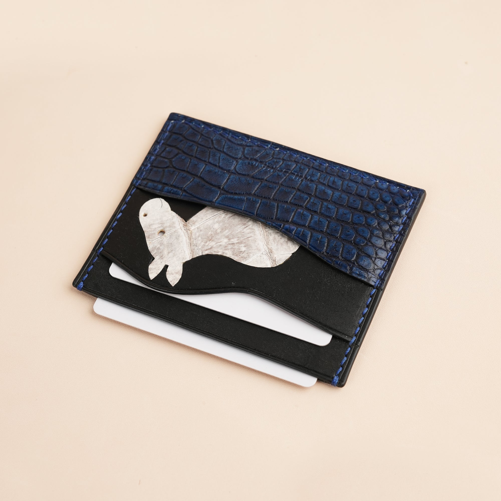 Black Pueblo Leather Card Holder - Stupid Donkey