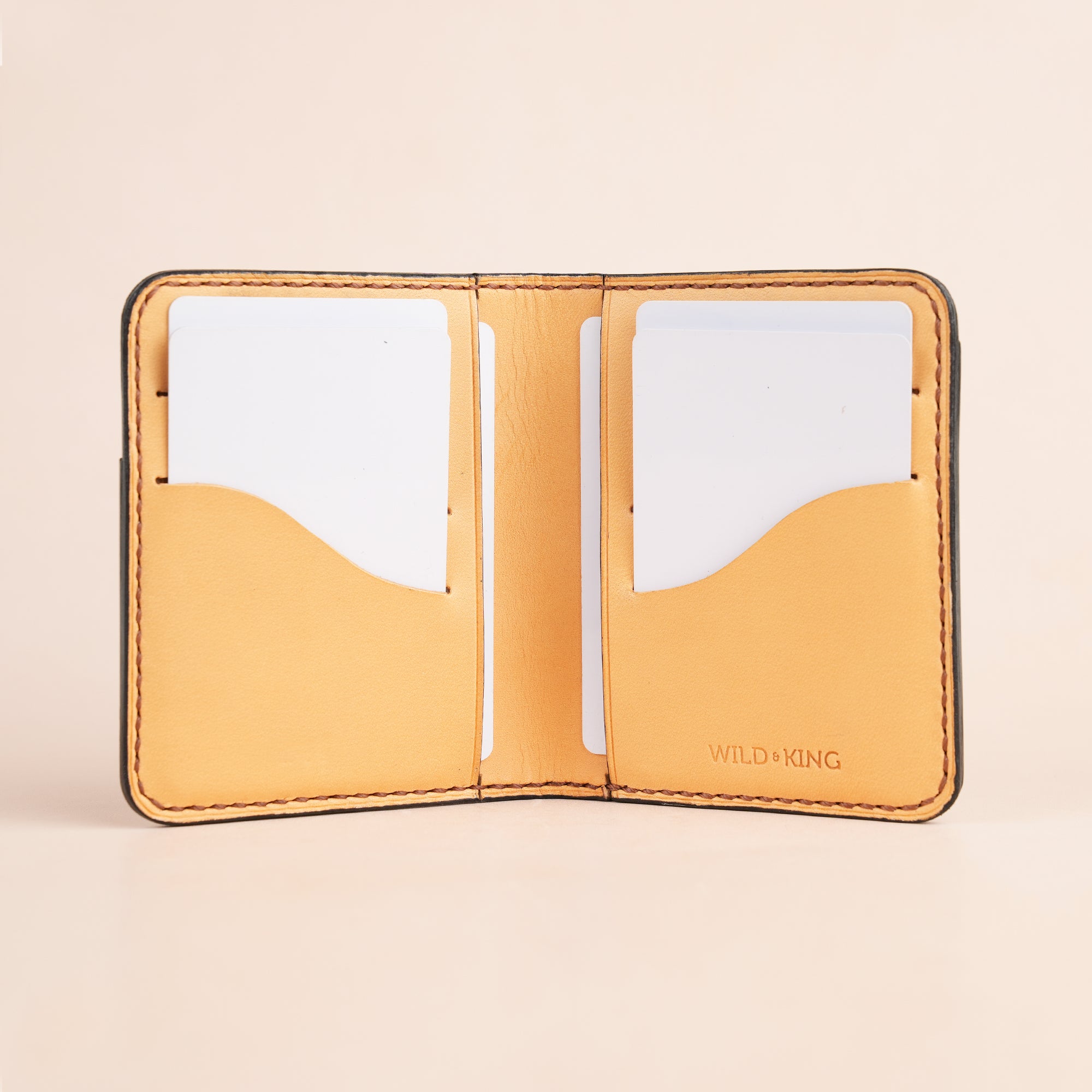 Cognac Leather Dualfold Wallet - Fox Design