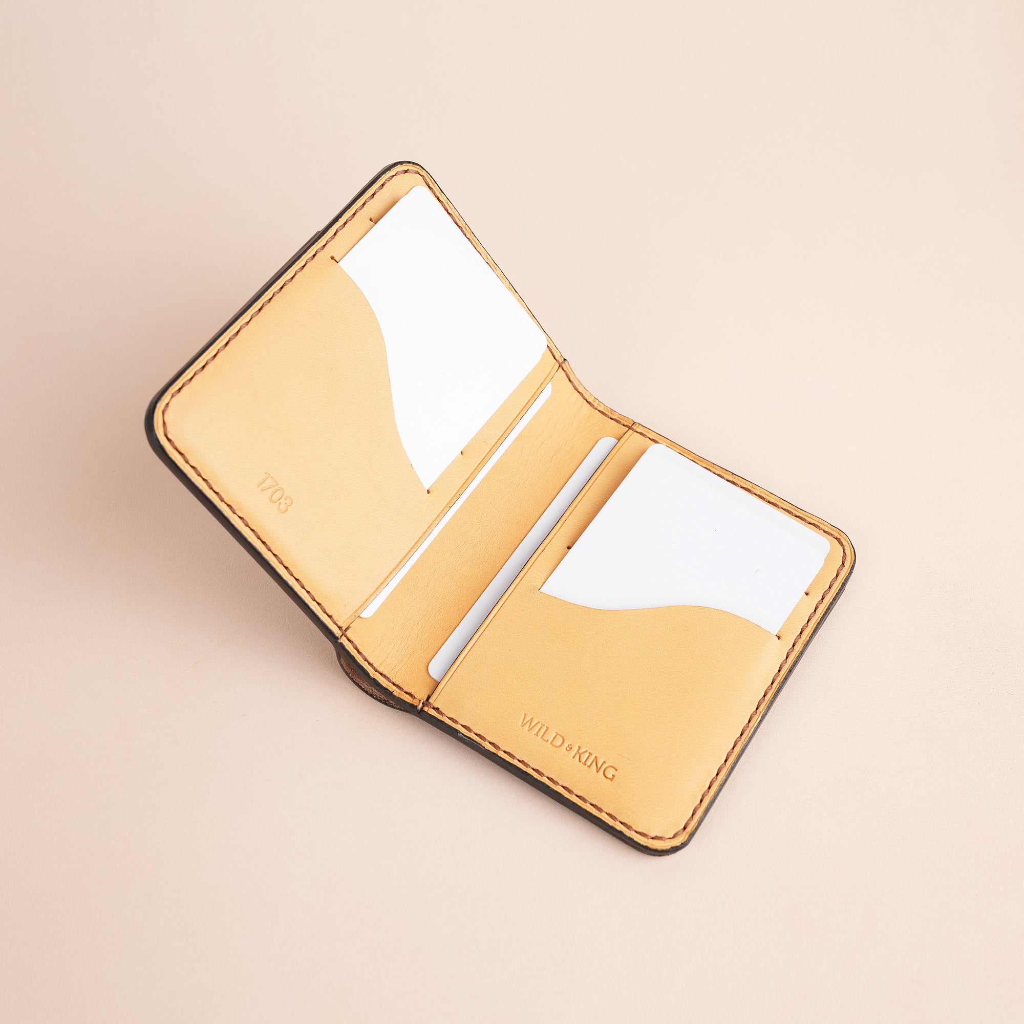Cognac Leather Dualfold Wallet - Fox Design