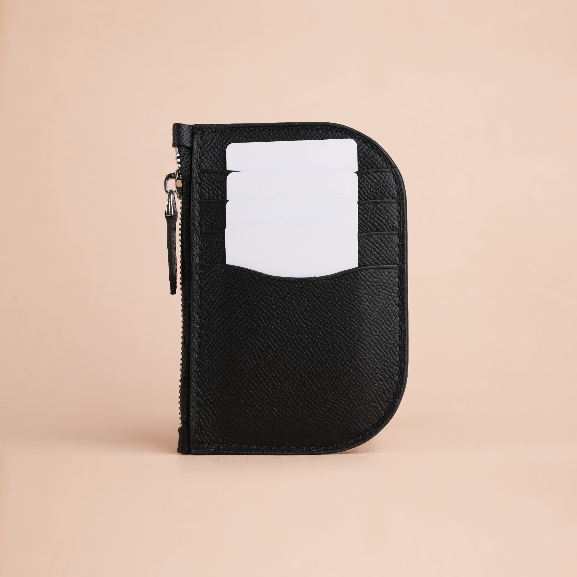 Sheep Design Epsom Leather Zipper Wallet