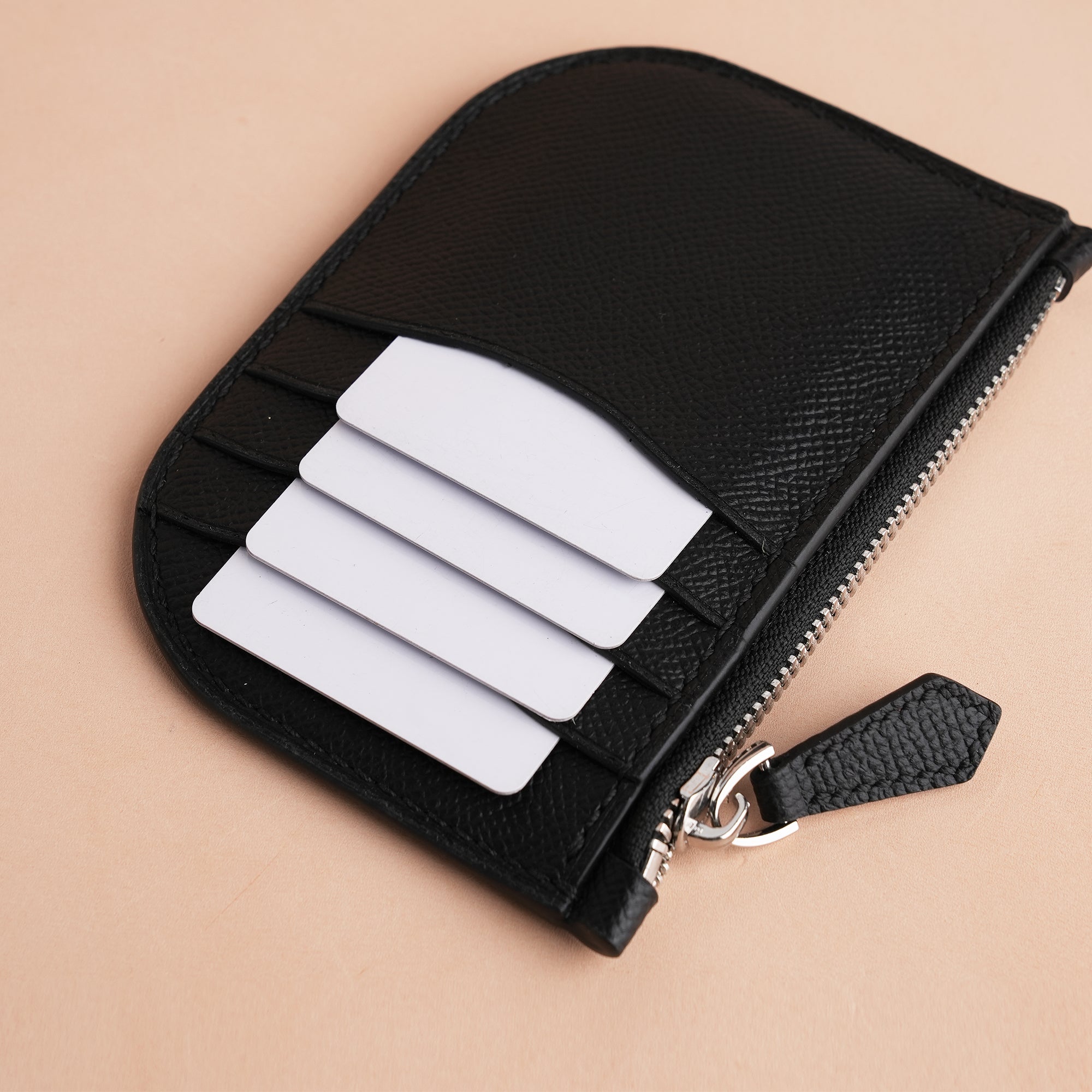 Sheep Design Epsom Leather Zipper Wallet