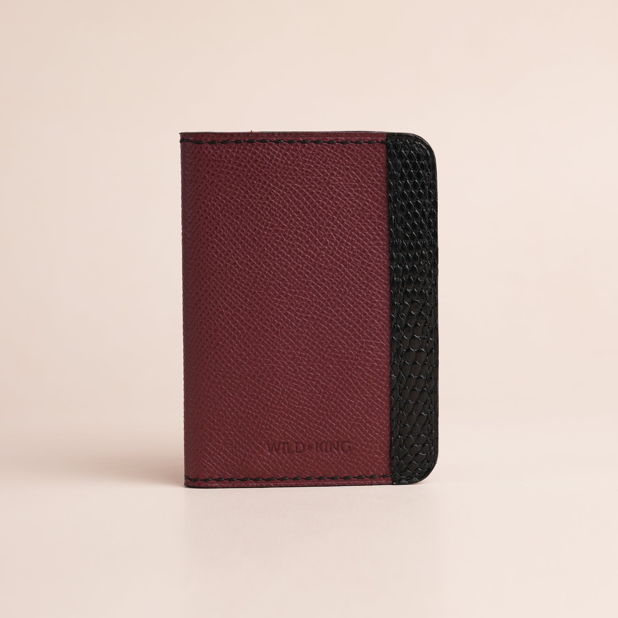 Minimalist Red Epsom Leather Dualfold Wallet