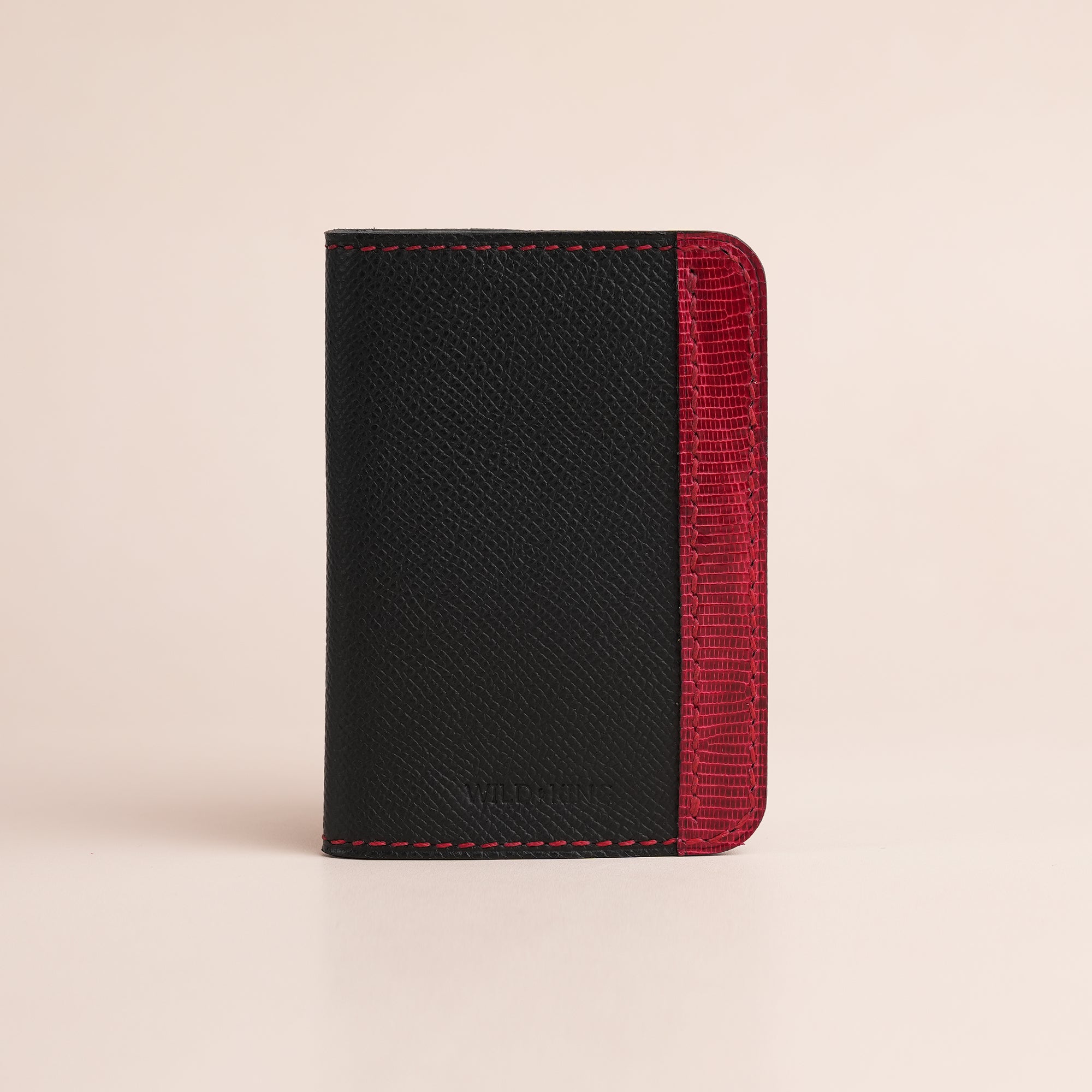 Minimalist Black Epsom Leather Dualfold Wallet