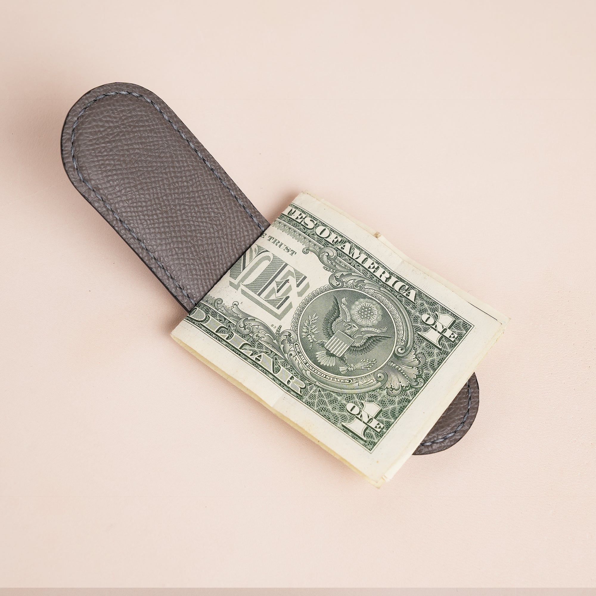 Dark Brown Alligator Leather Money Clip