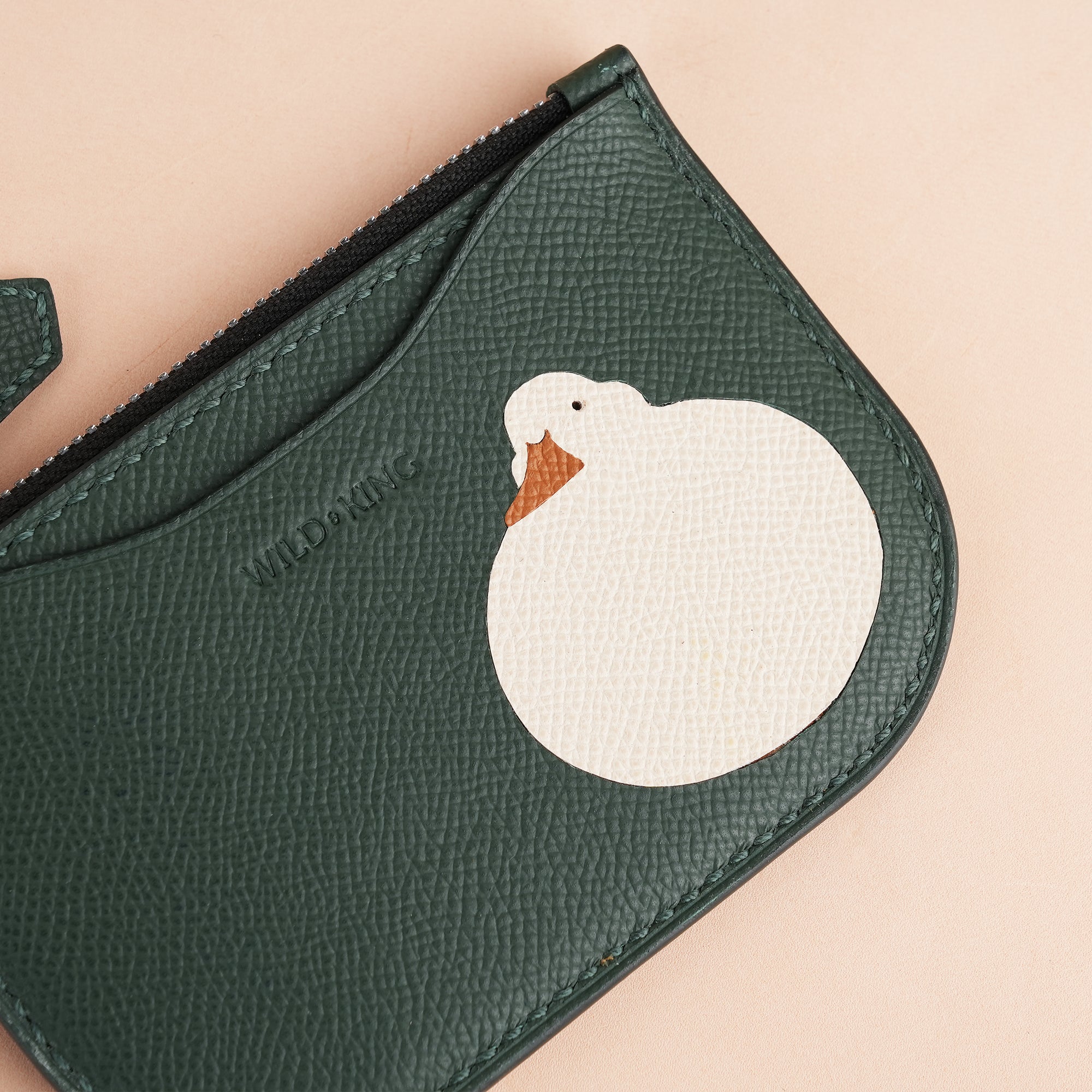 Duck Design Epsom Leather Zipper Wallet