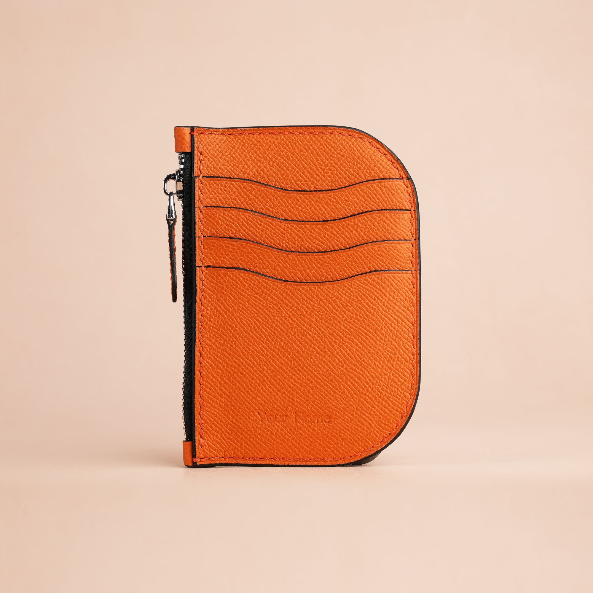 Goose Design Epsom Leather Zipper Wallet