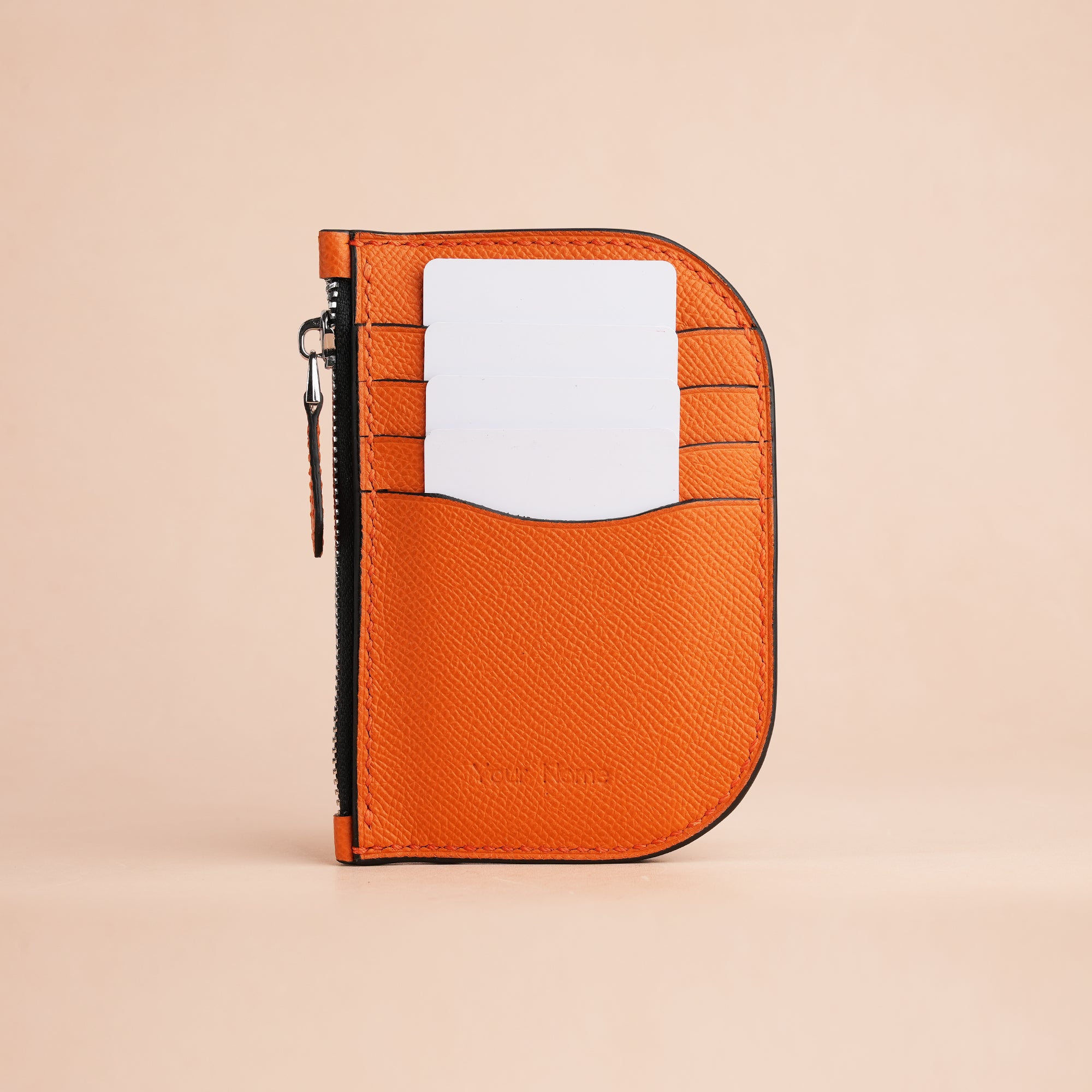 Goose Design Epsom Leather Zipper Wallet