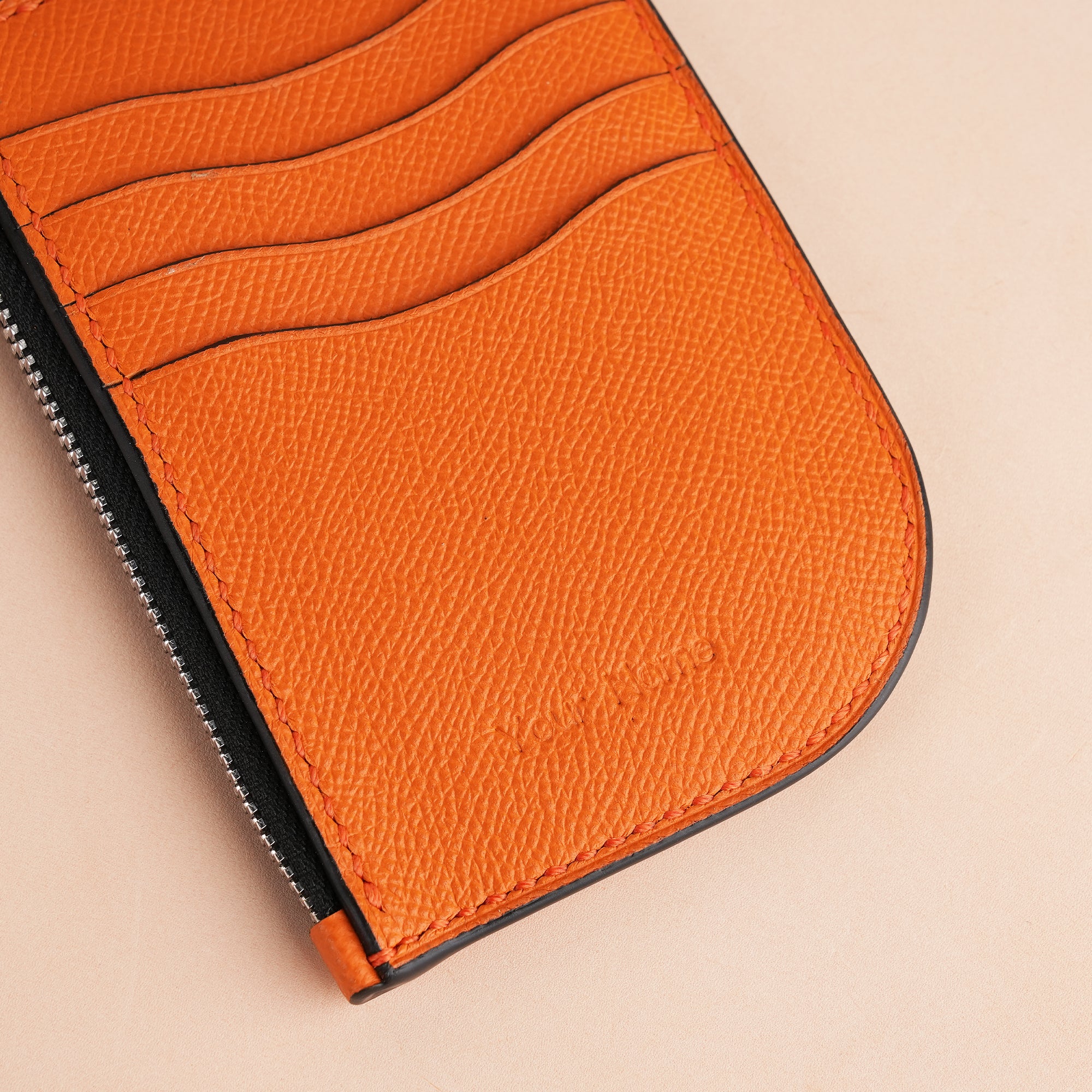 Goose Design Epsom Leather Zipper Wallet