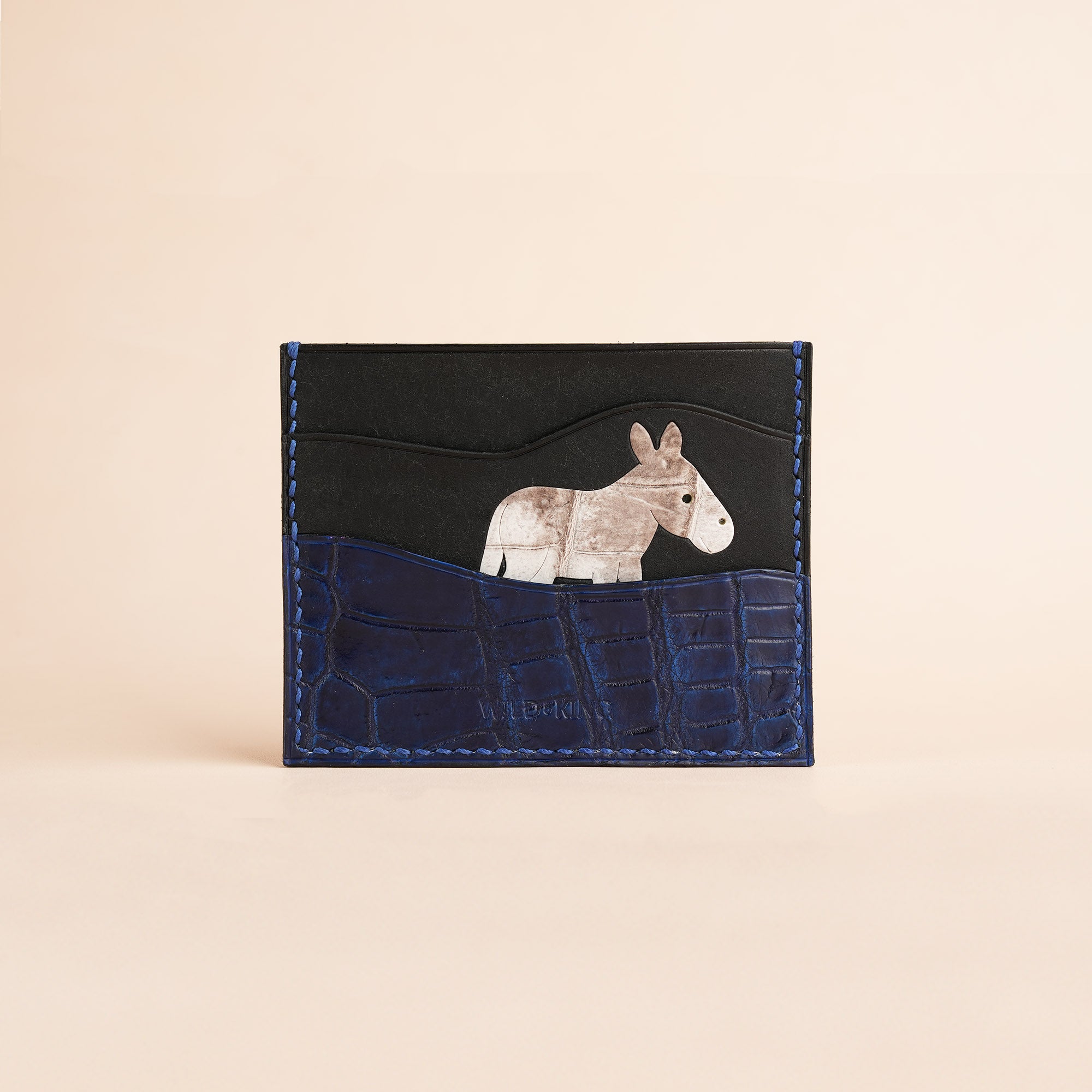 Black Pueblo Leather Card Holder - Stupid Donkey