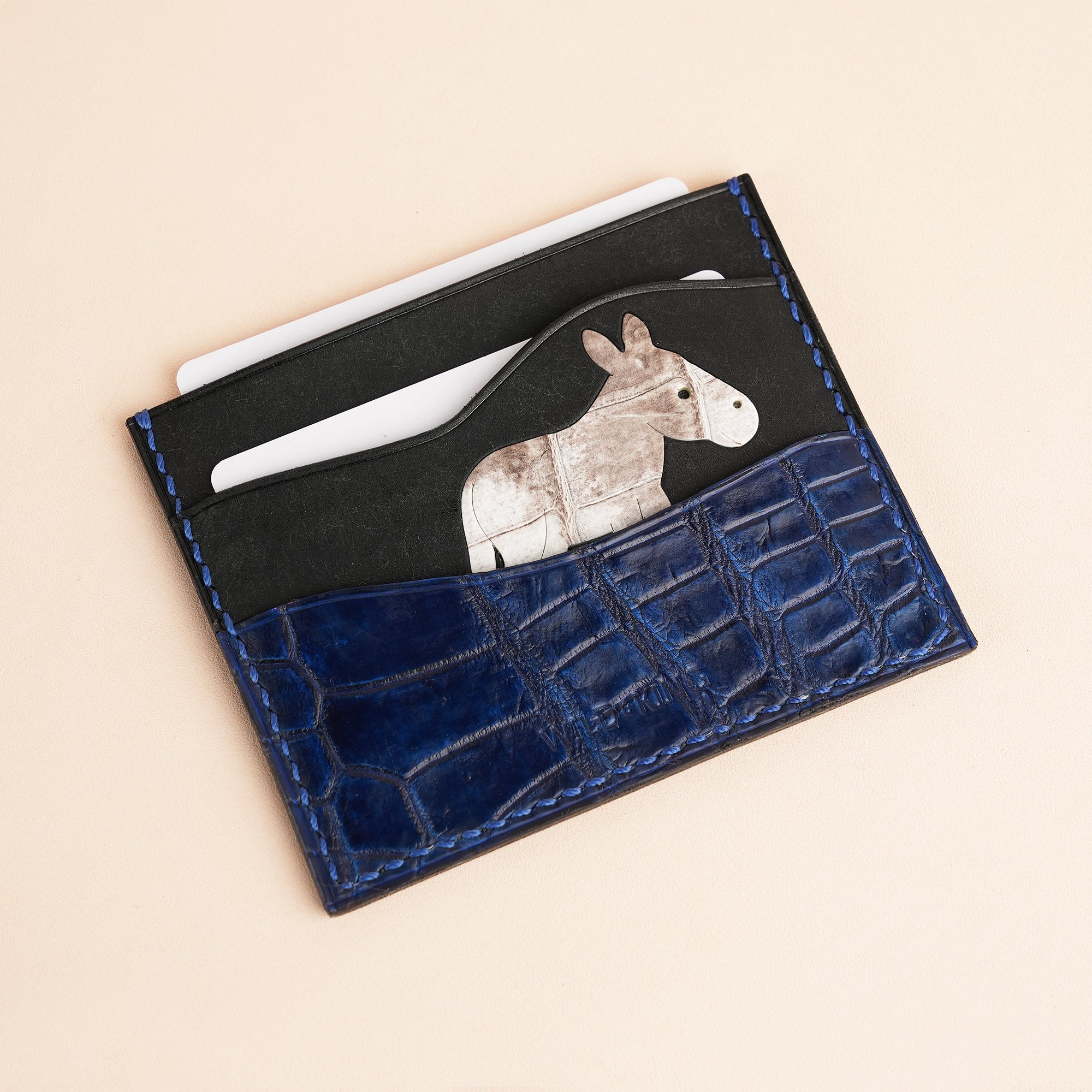 Black Pueblo Leather Card Holder - Stupid Donkey