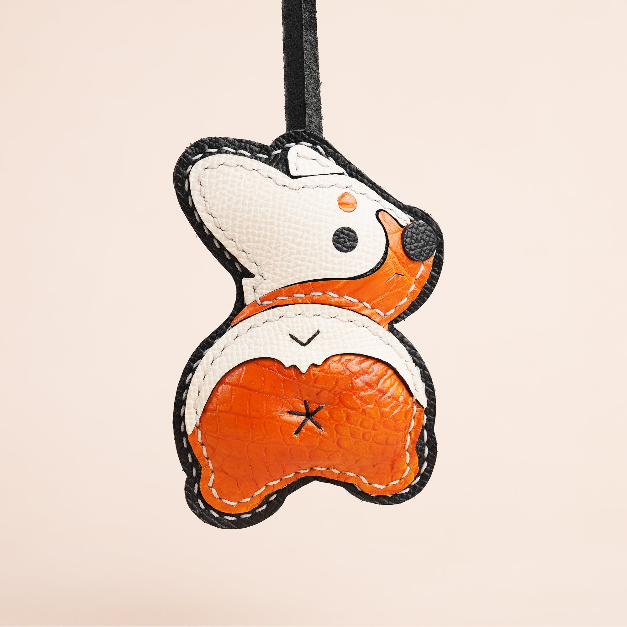 White Corgi Dog Bag Charm