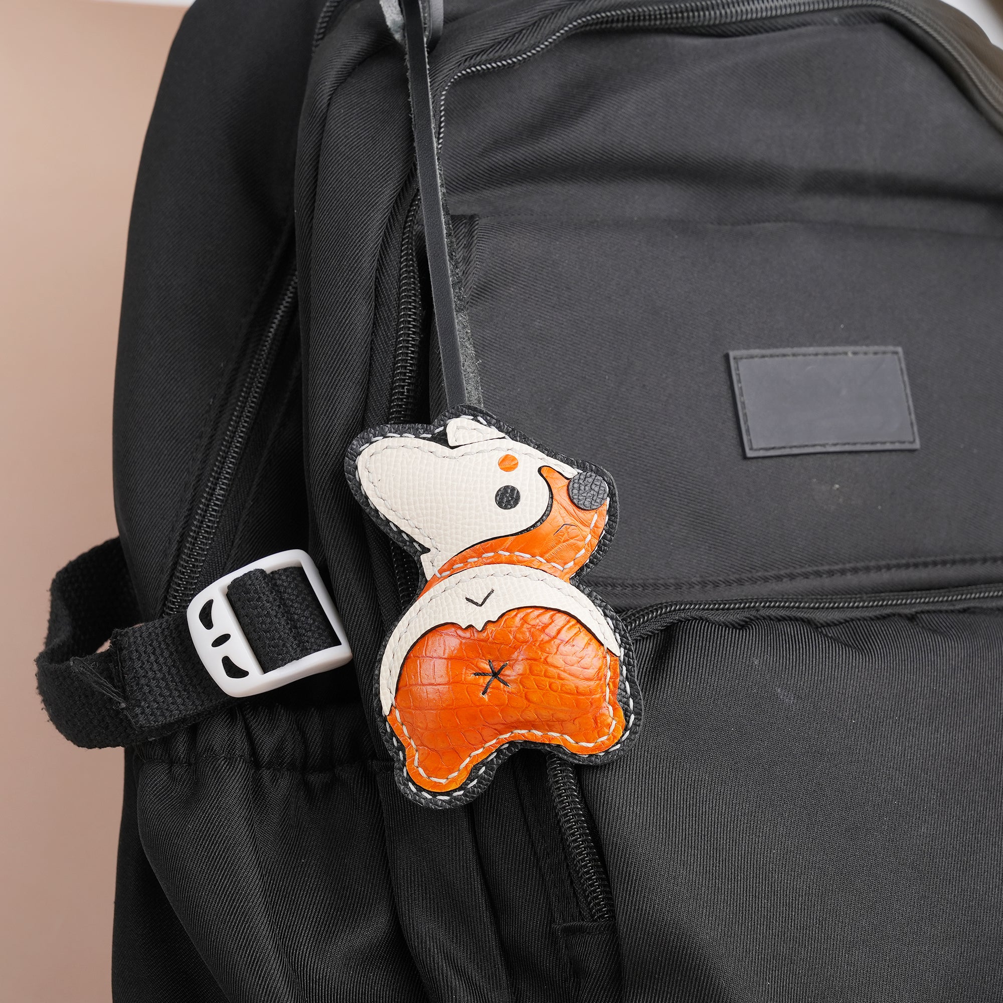 White Corgi Dog Bag Charm