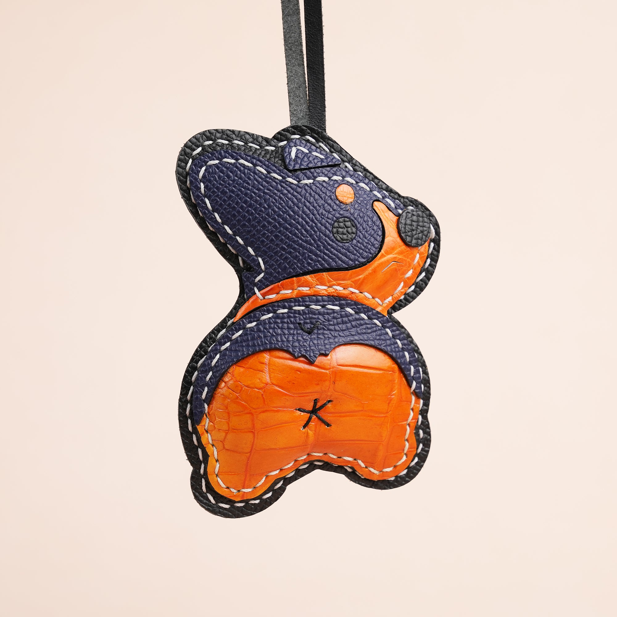 Navy Corgi Dog Bag Charm