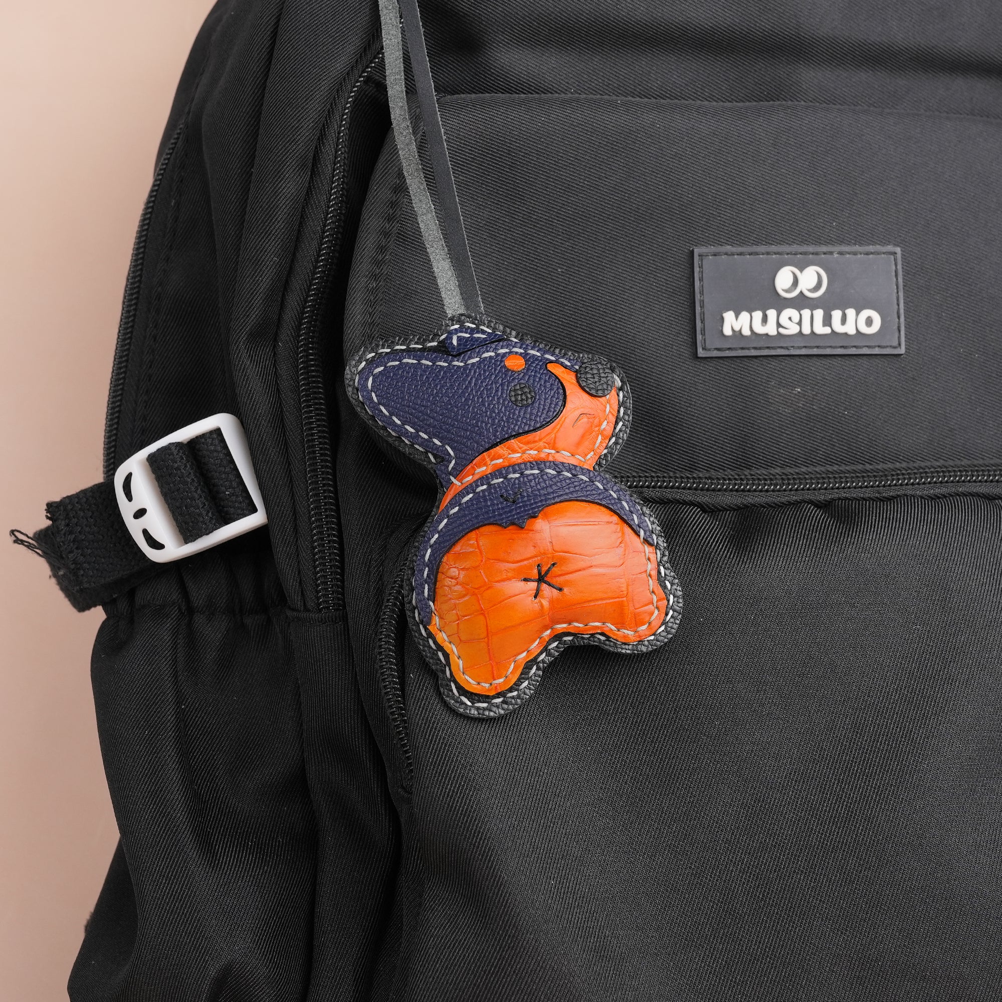 Navy Corgi Dog Bag Charm