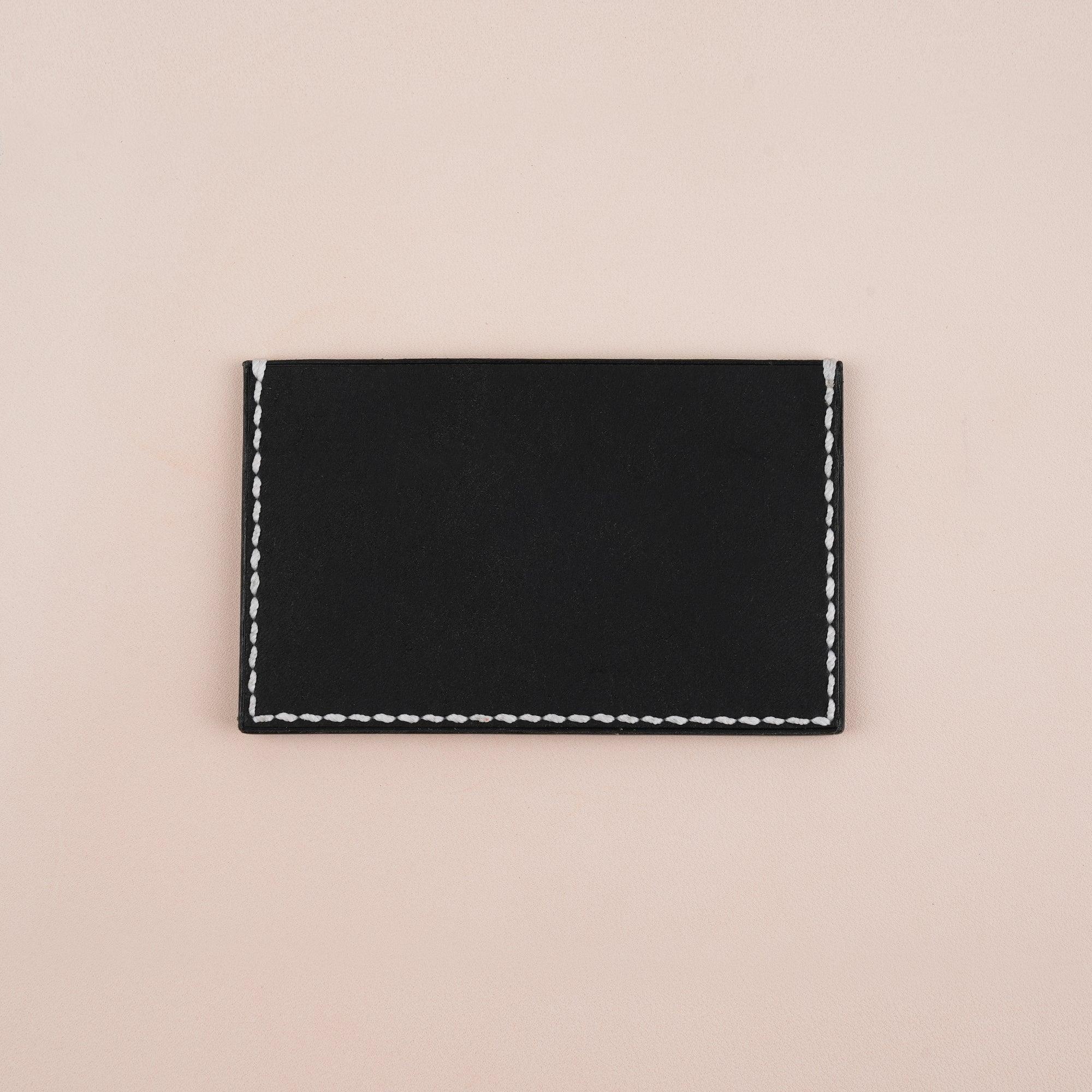 Black Pueblo Leather Slim Card Holder - WildandKing