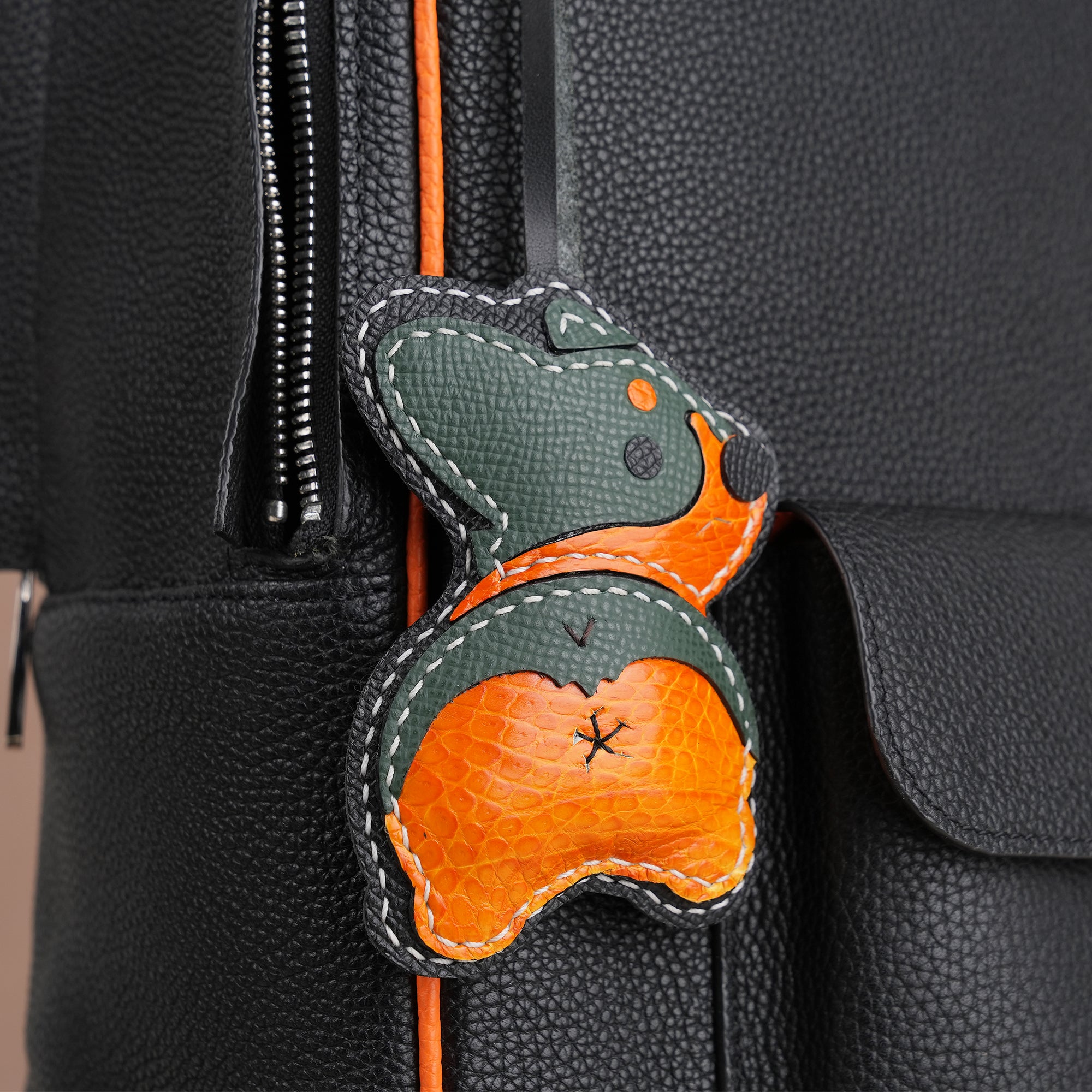 Green Corgi Dog Bag Charm