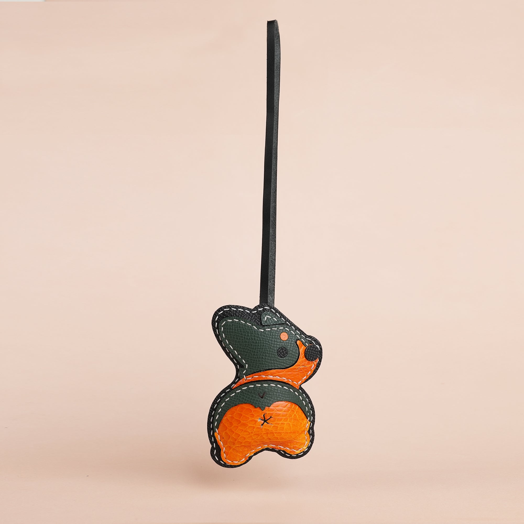 Green Corgi Dog Bag Charm