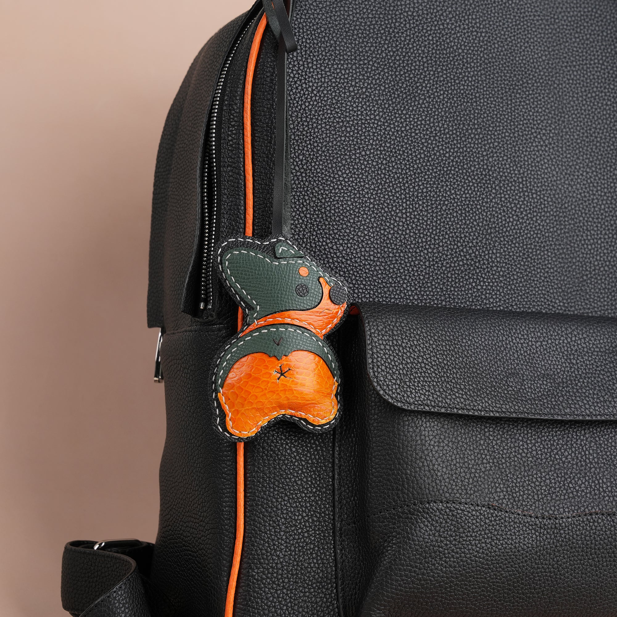 Green Corgi Dog Bag Charm