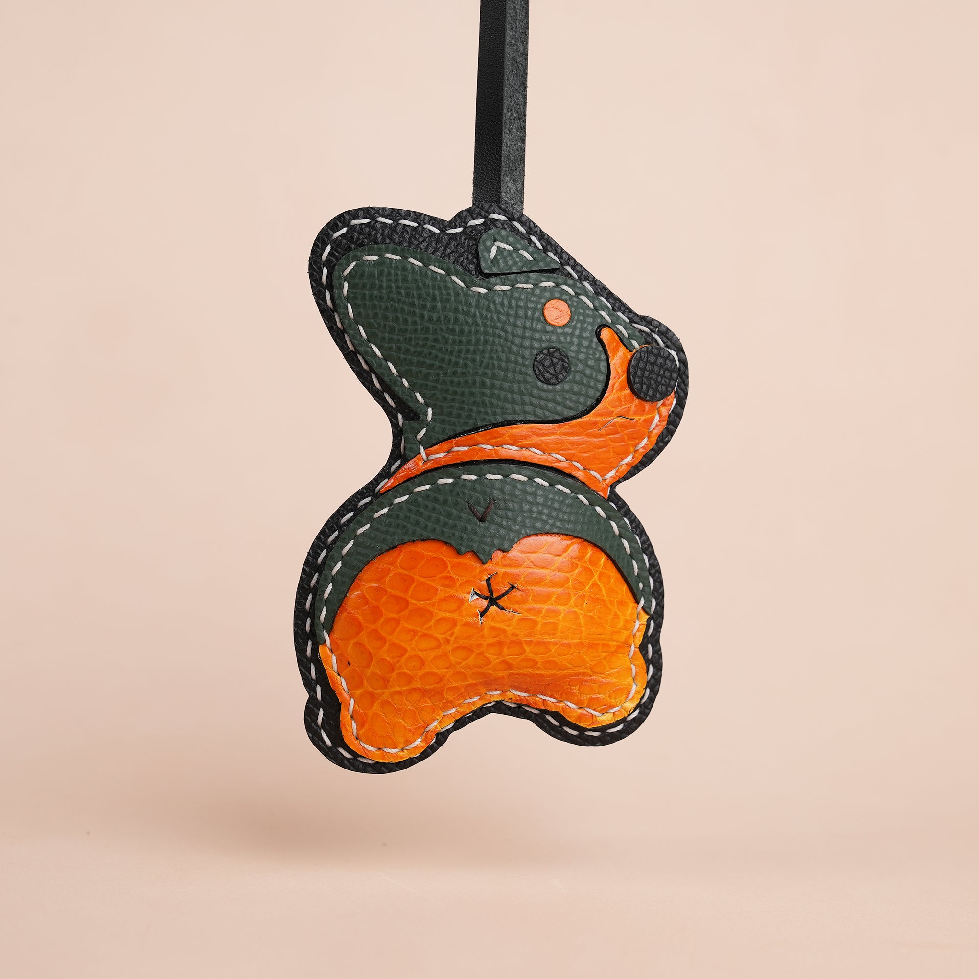 Green Corgi Dog Bag Charm