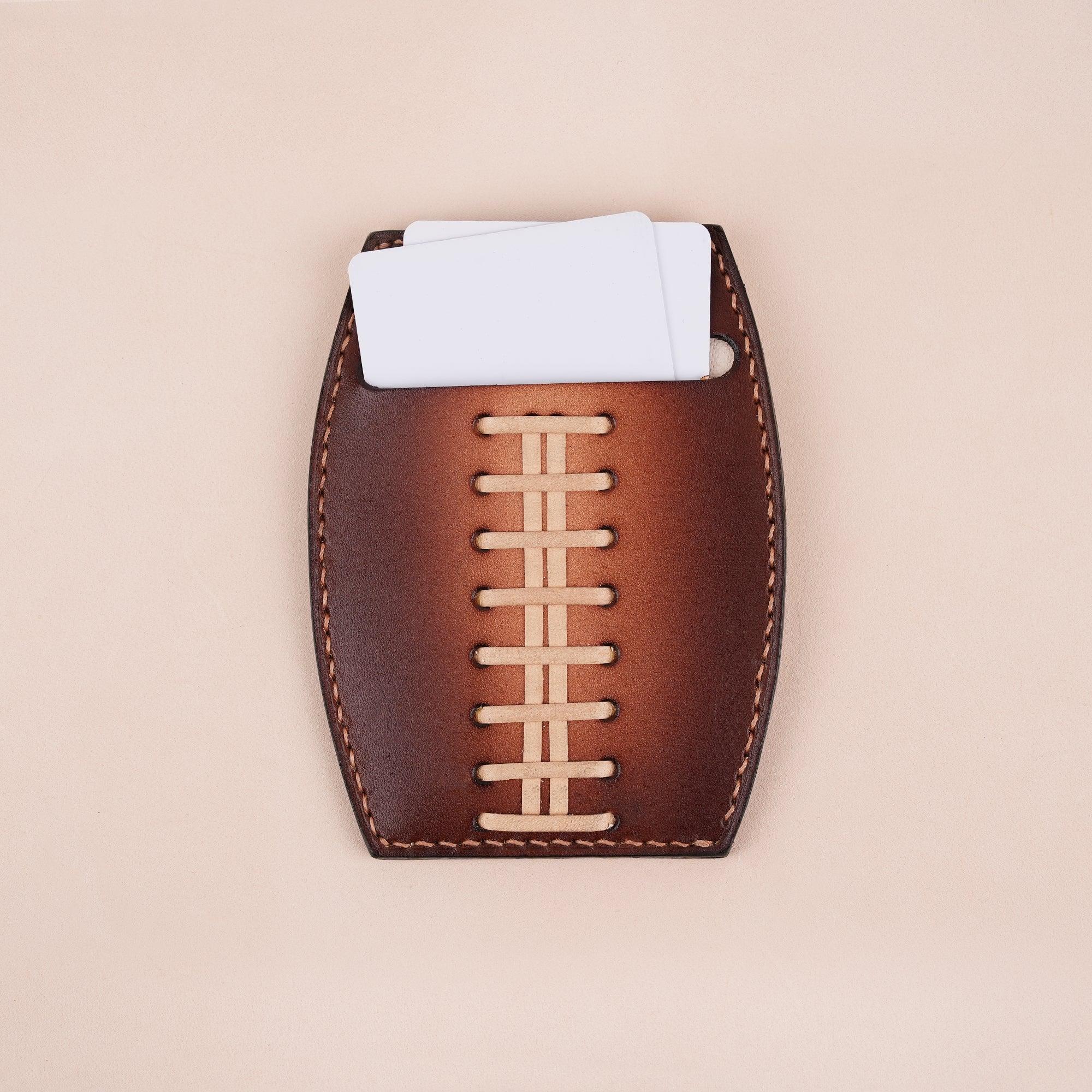 American Football Brown Glove Wallet Card Holder - WildandKing