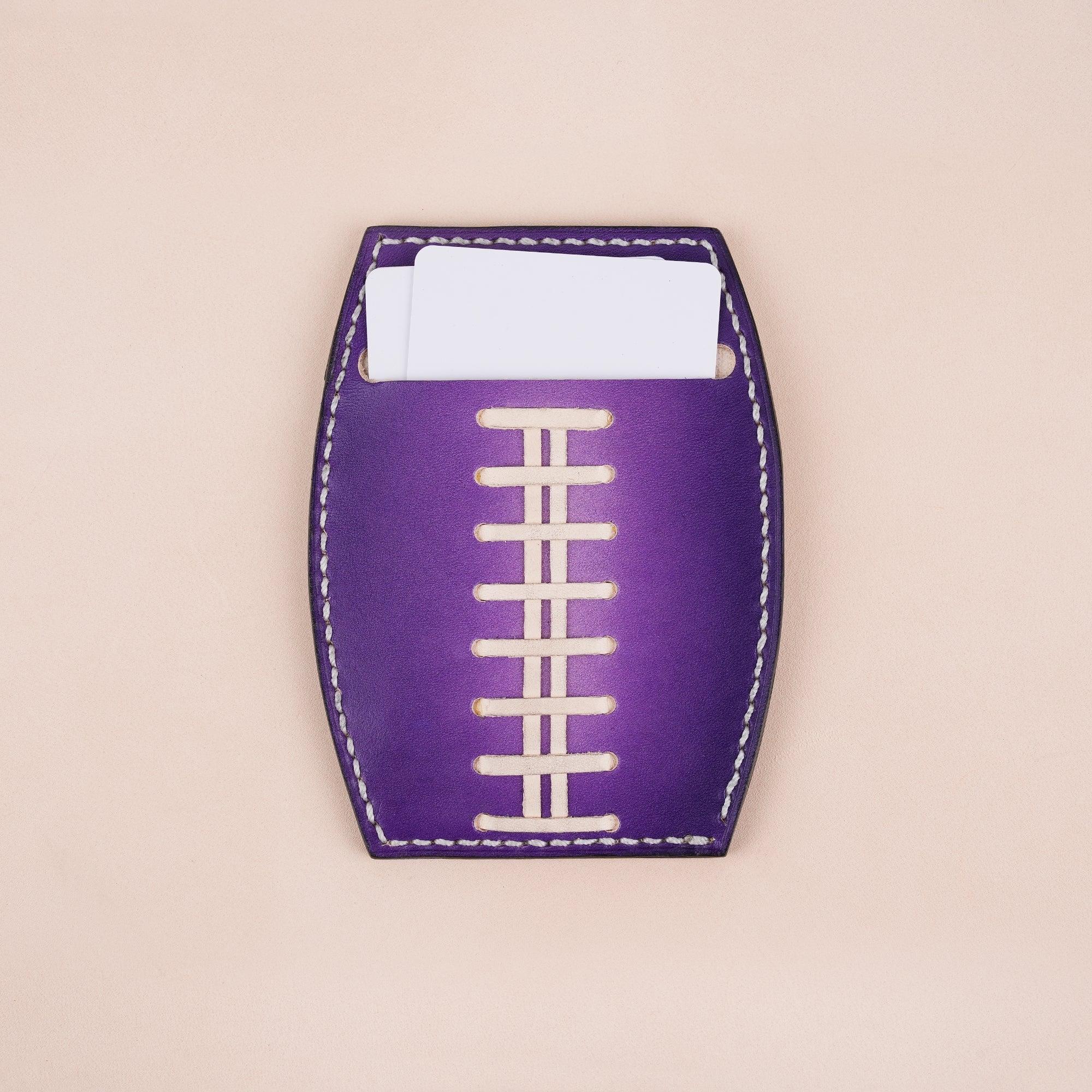 American Football Purple Glove Wallet Card Holder - WildandKing