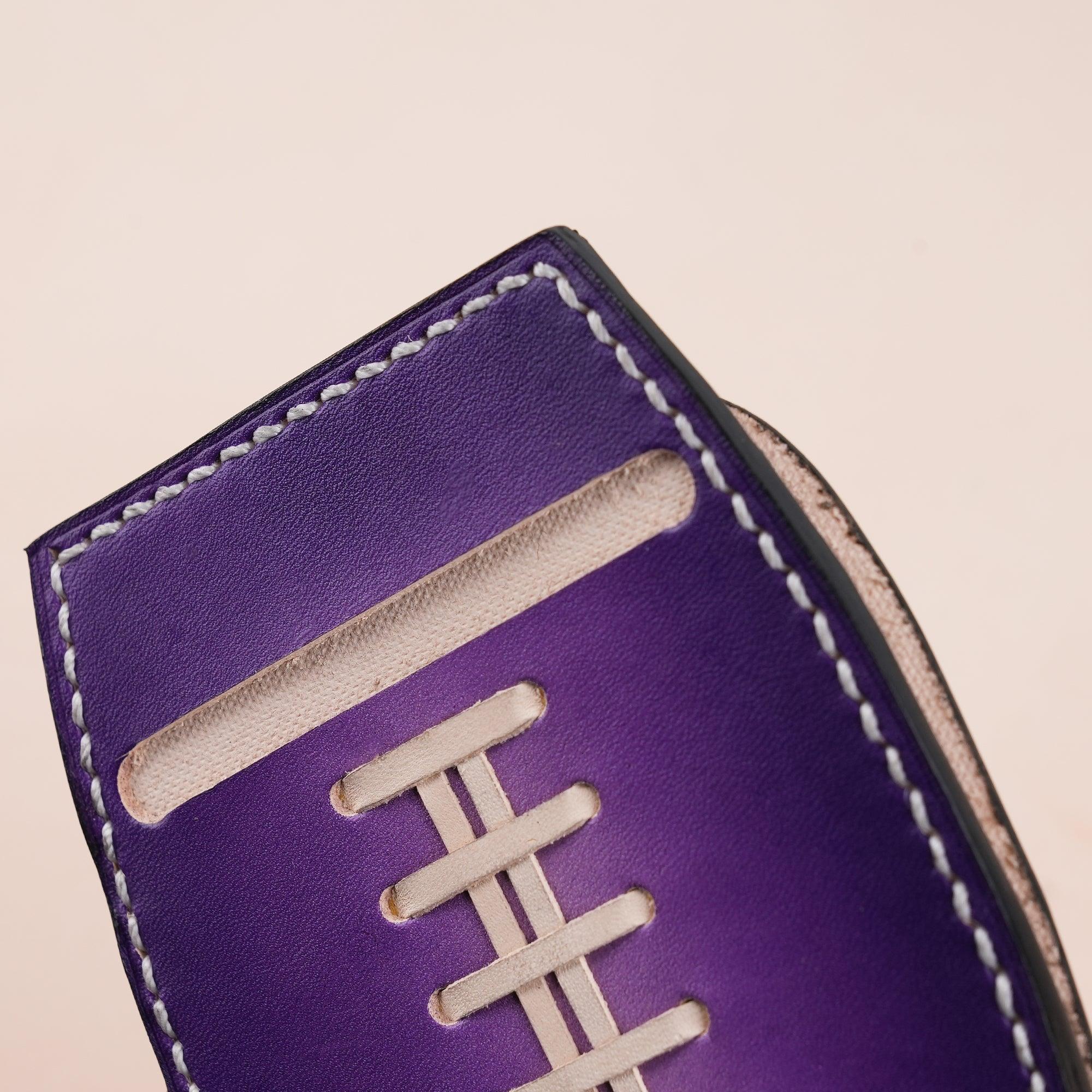 American Football Purple Glove Wallet Card Holder - WildandKing