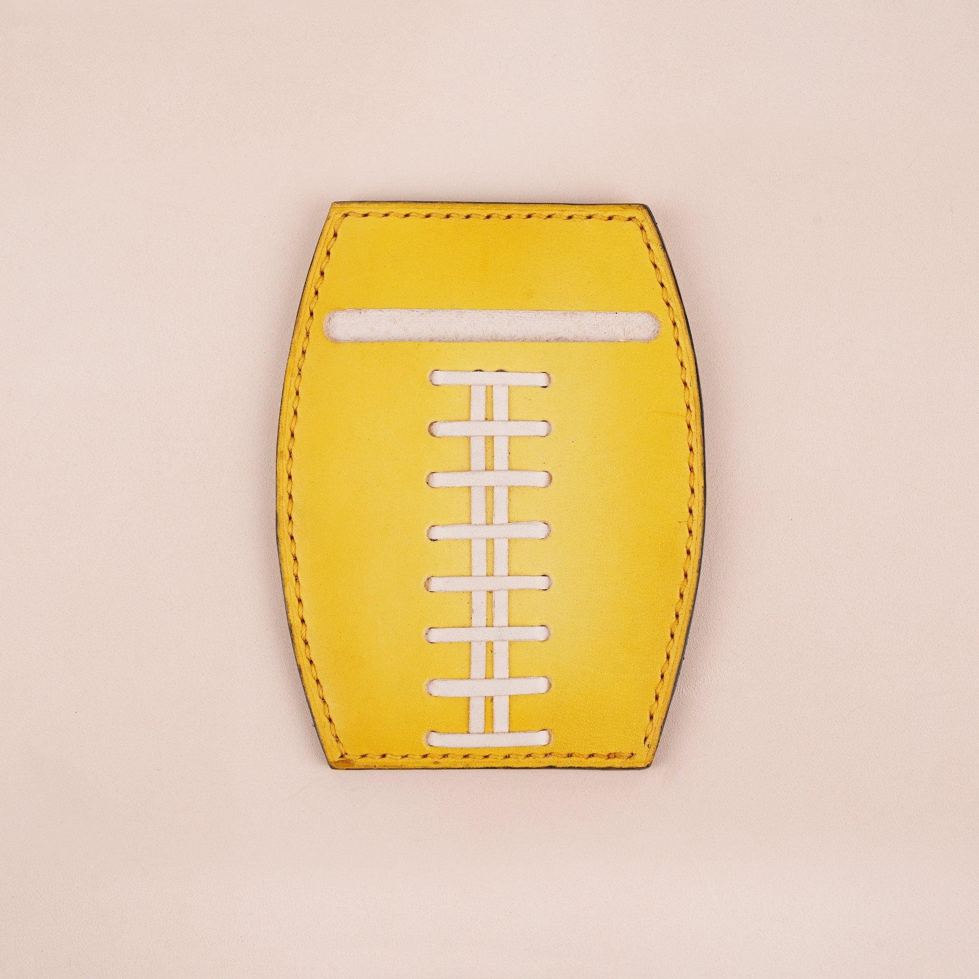 American Football Yellow Glove Wallet Card Holder - WildandKing