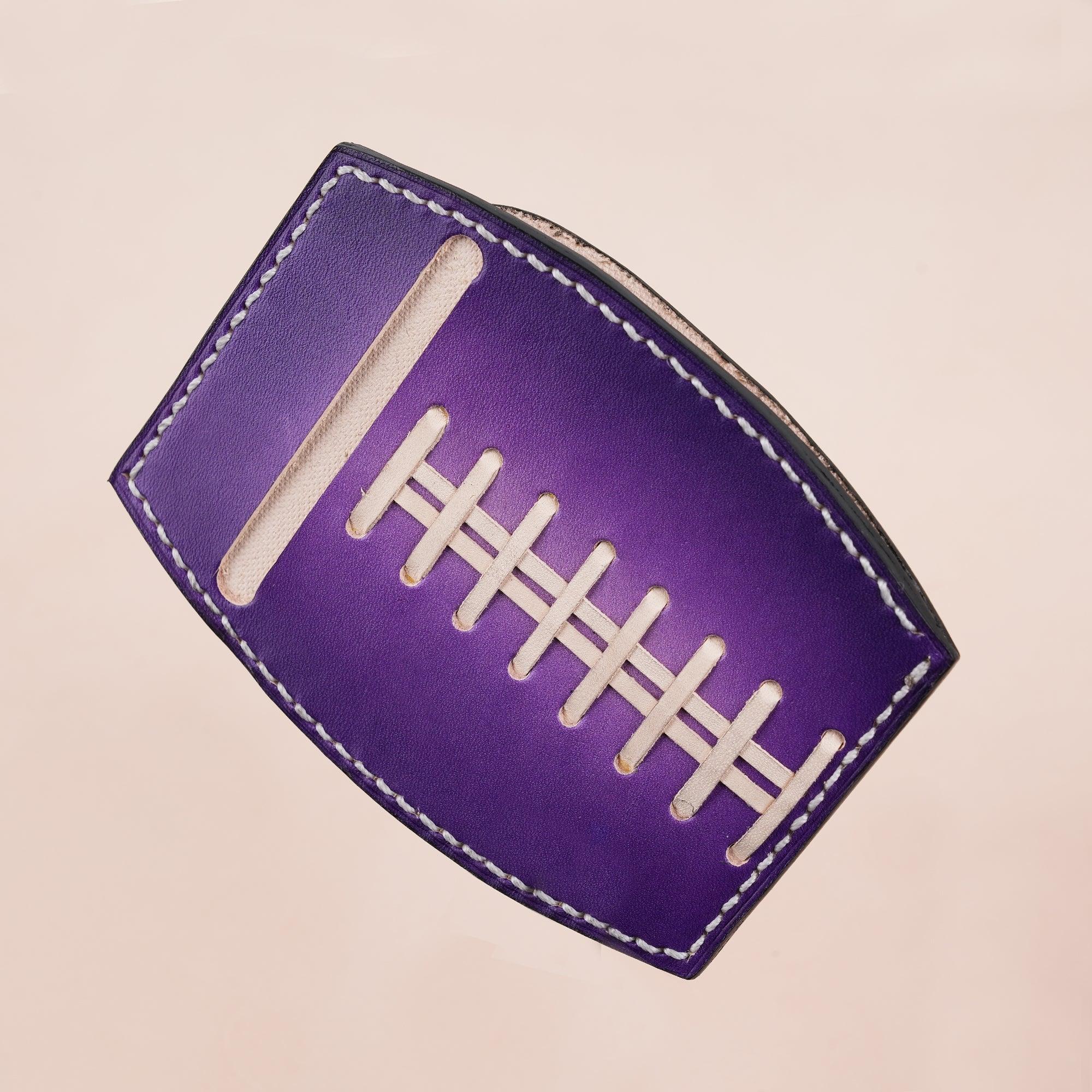 American Football Purple Glove Wallet Card Holder - WildandKing