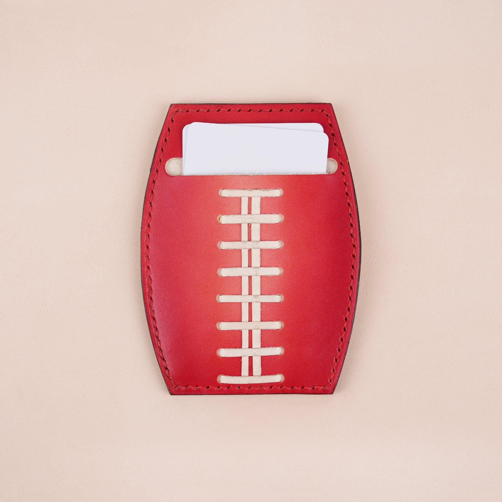 American Football Red Glove Wallet Card Holder - WildandKing