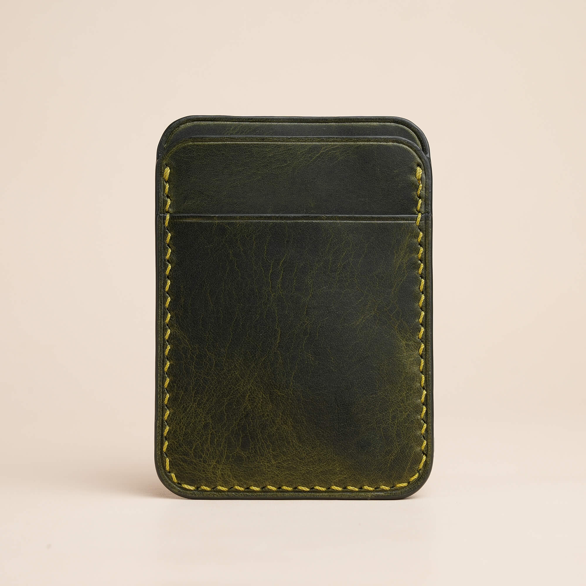 Olive Waxed Leather Classic Money Clip | Wild & King