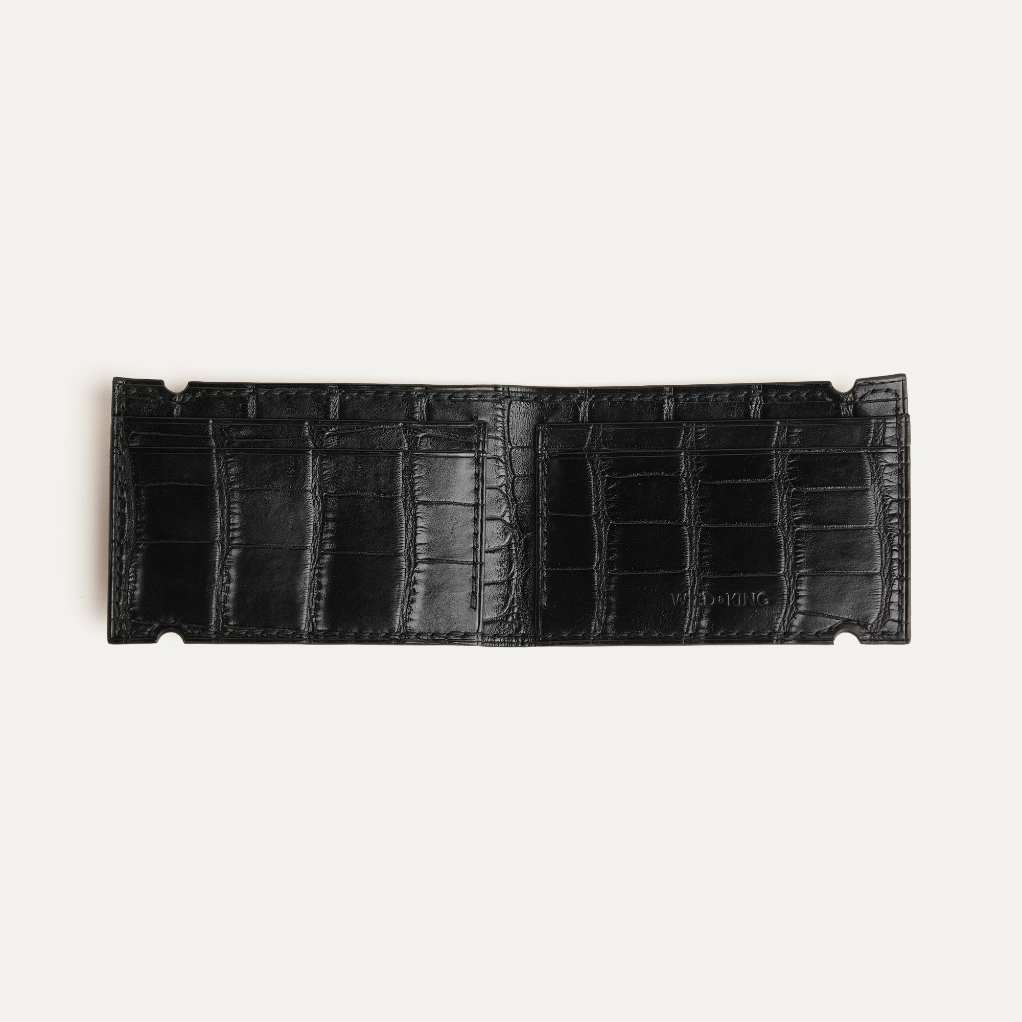 Black Alligator Leather Cash Cover Wallet