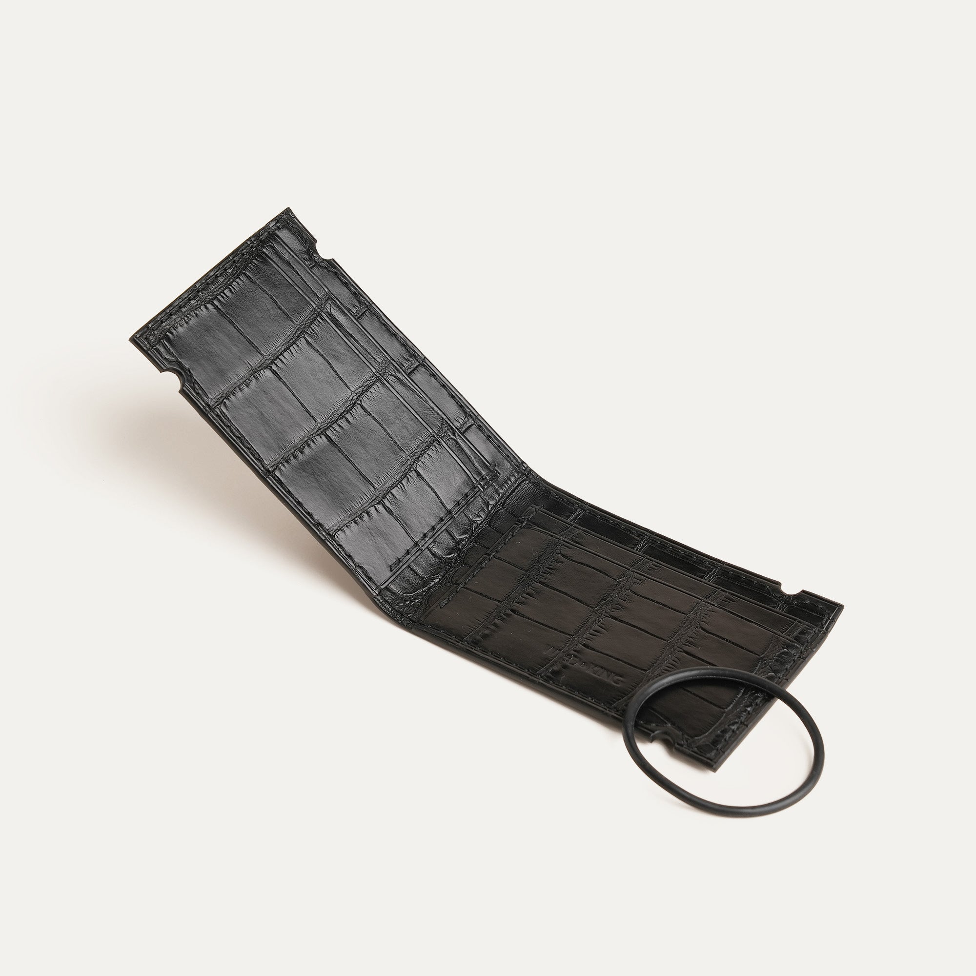 Black Alligator Leather Cash Cover Wallet