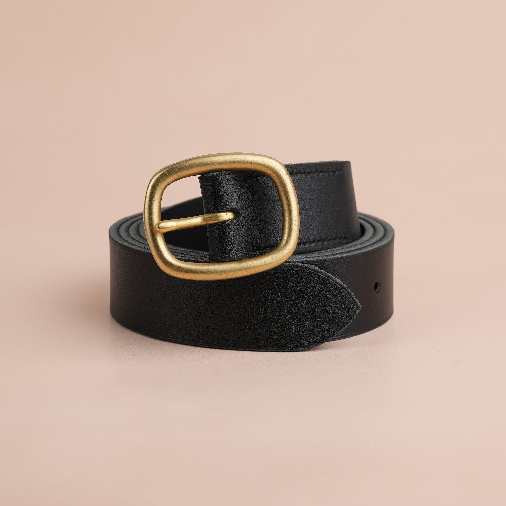 Black Classic Leather Belt