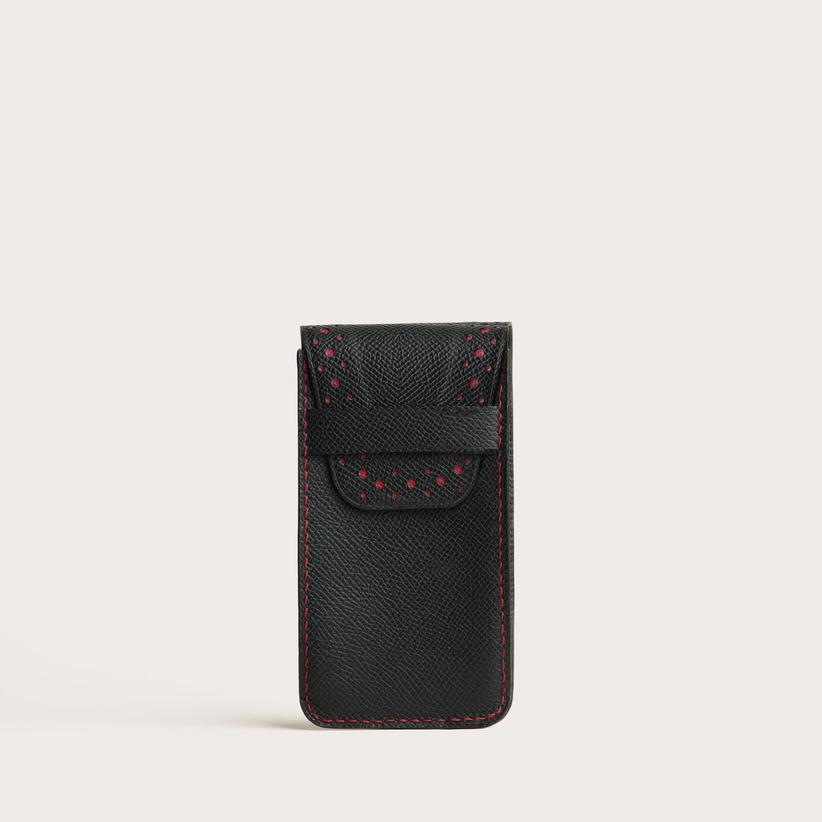 Black Epsom Leather Watch Pouch